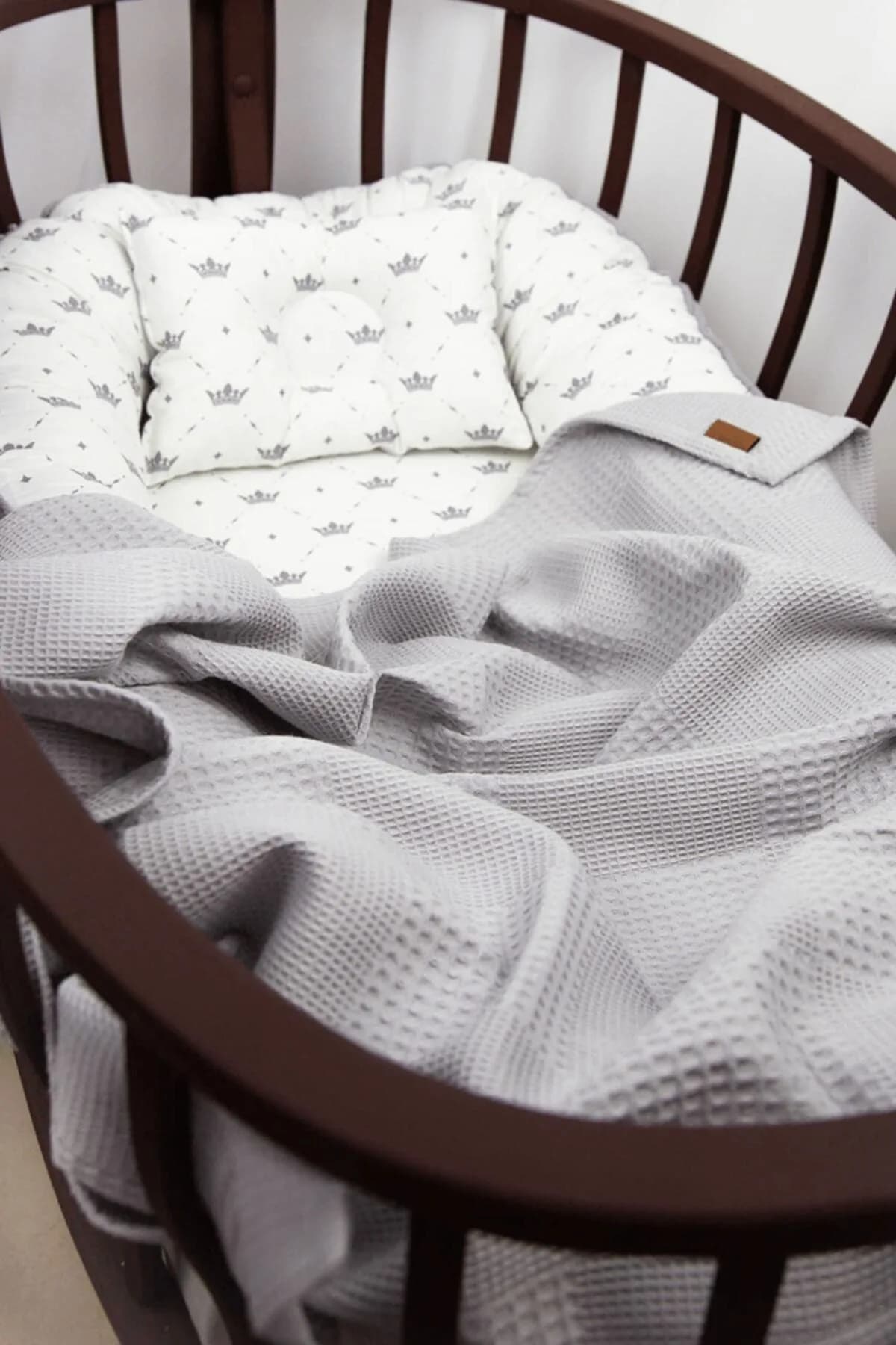Bebek Pikesi Gri Renk Yeni 90x90cm BabyNest