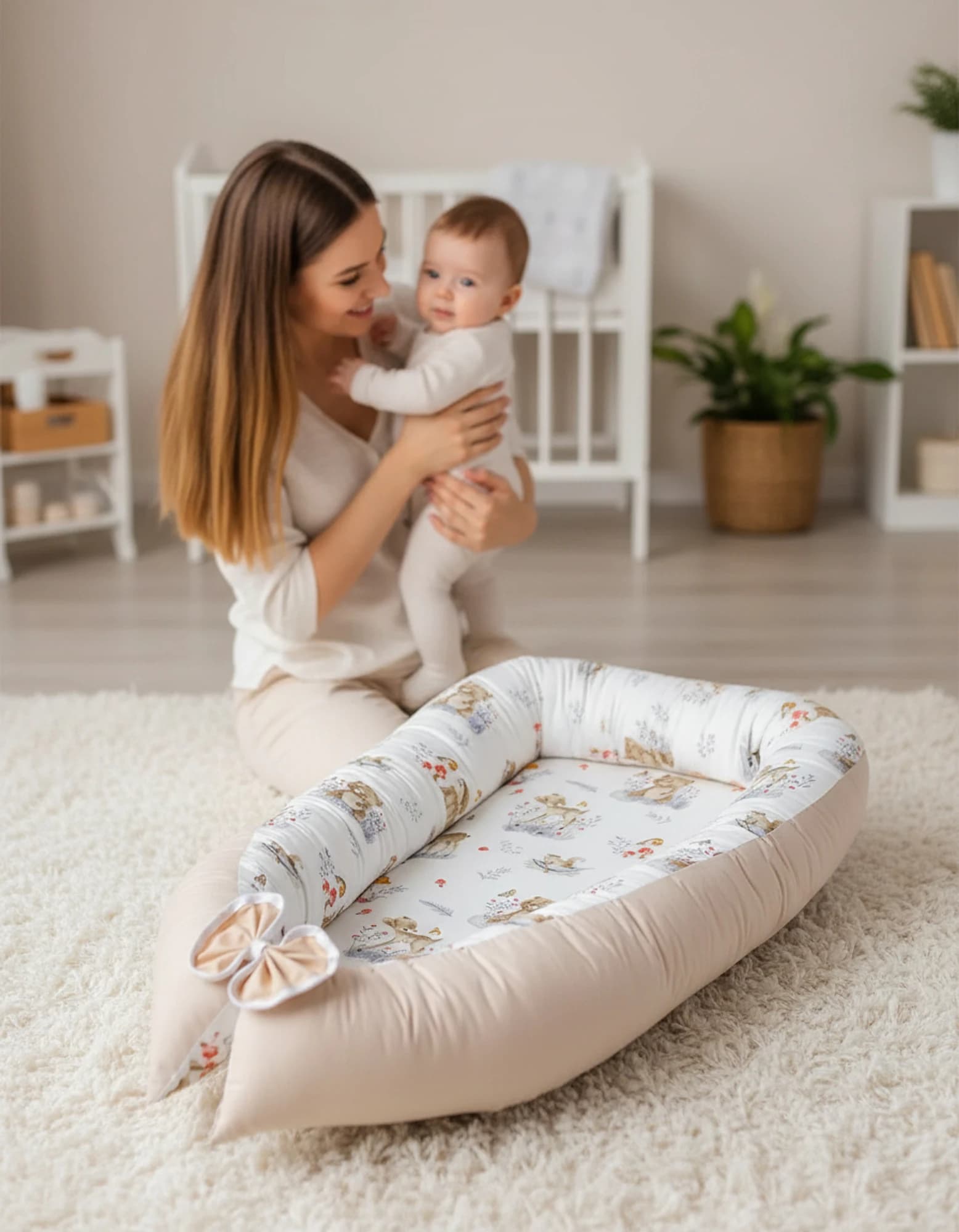 Yatak Ve Ortopedik Yastik Sevimli Dostlar Bej renkler
