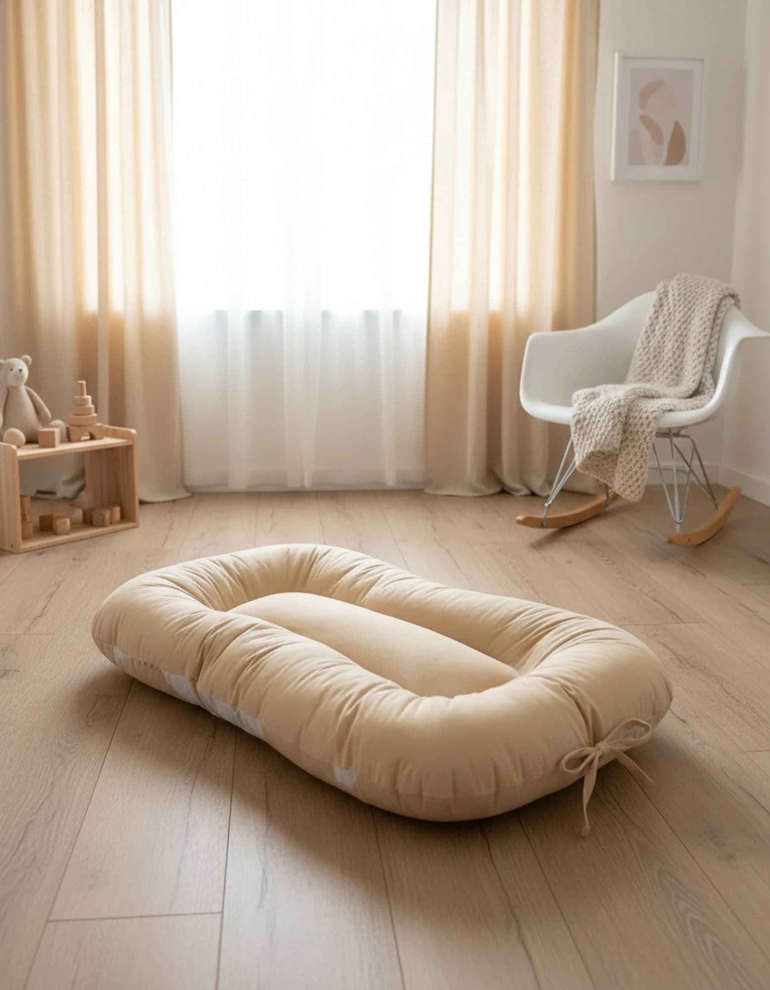 Oval Bebek Yataklari - Yatagi Duz Renkler BabyNest görsel 7