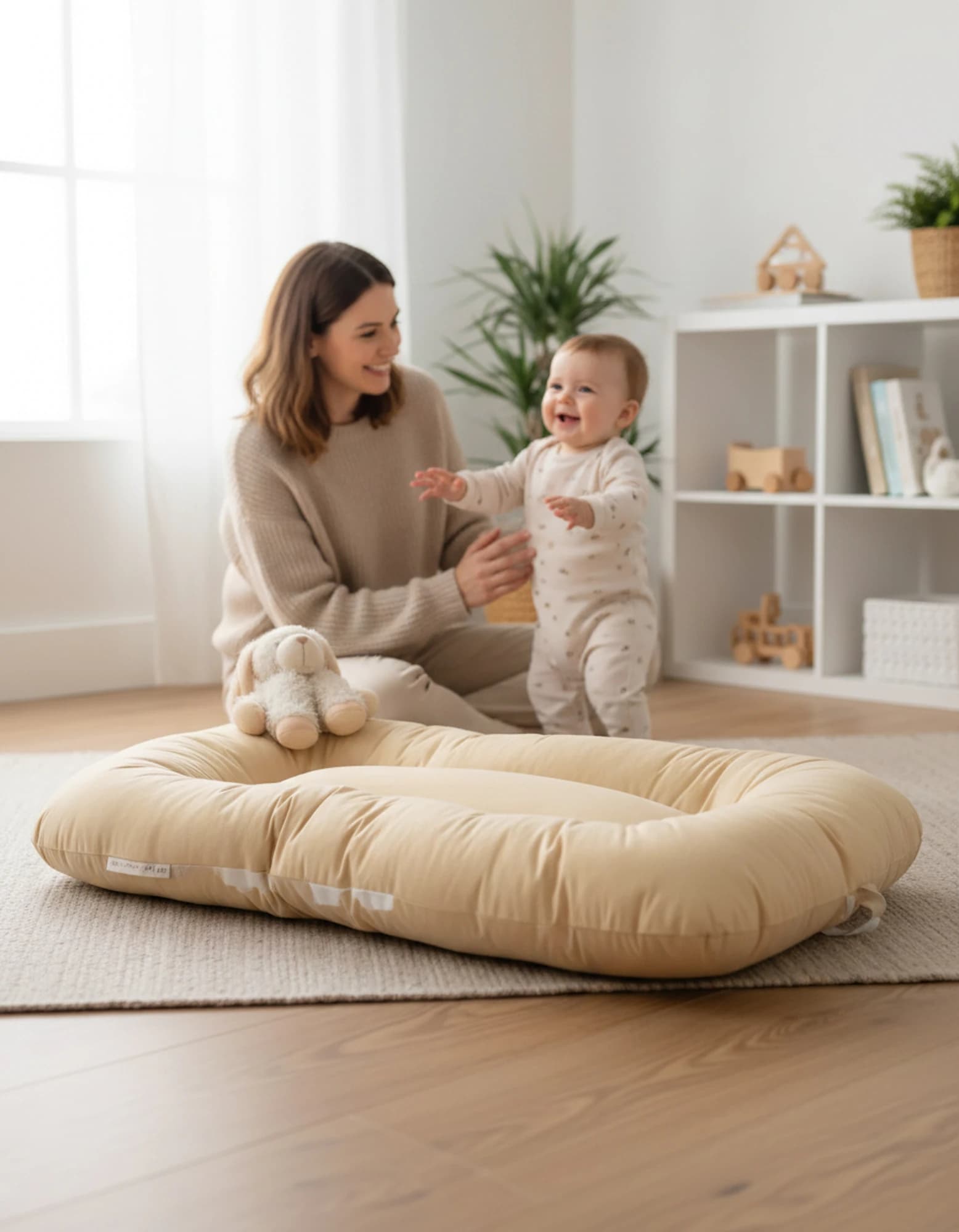Oval Bebek Yataklari - Yatagi Duz Renkler BabyNest görsel 11