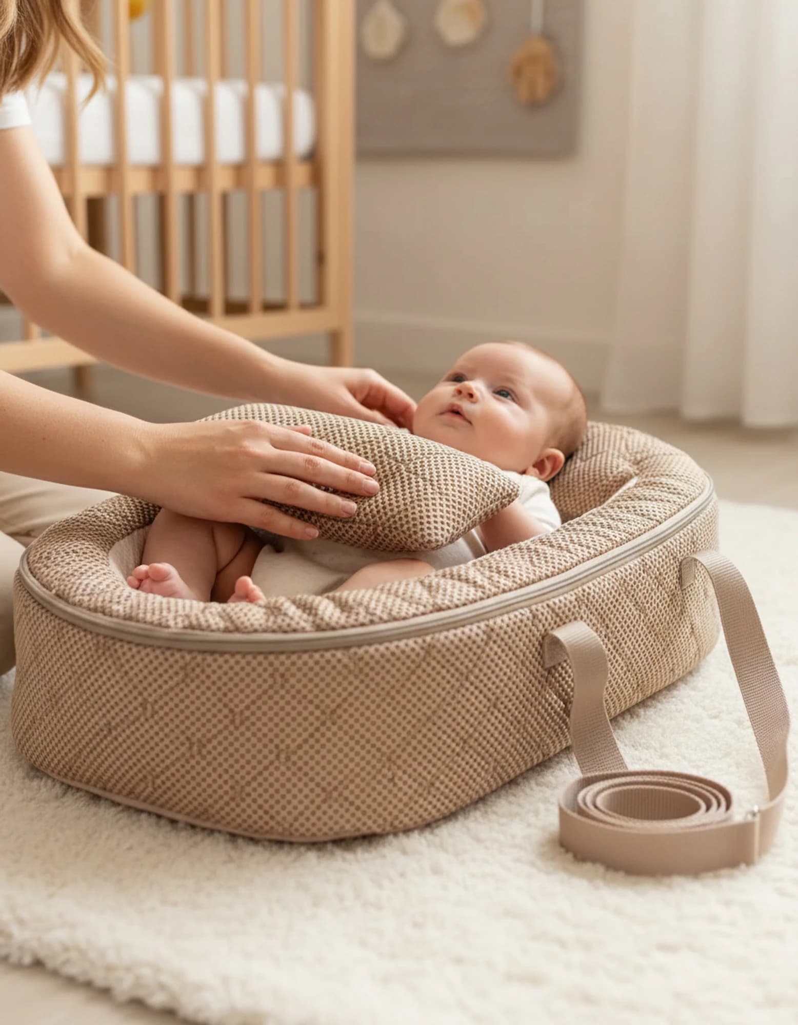 Tasinabilir Bebek Cantasi, Babynest, Anne Cantasi, Yatak Cantasi BabyNest görsel 4