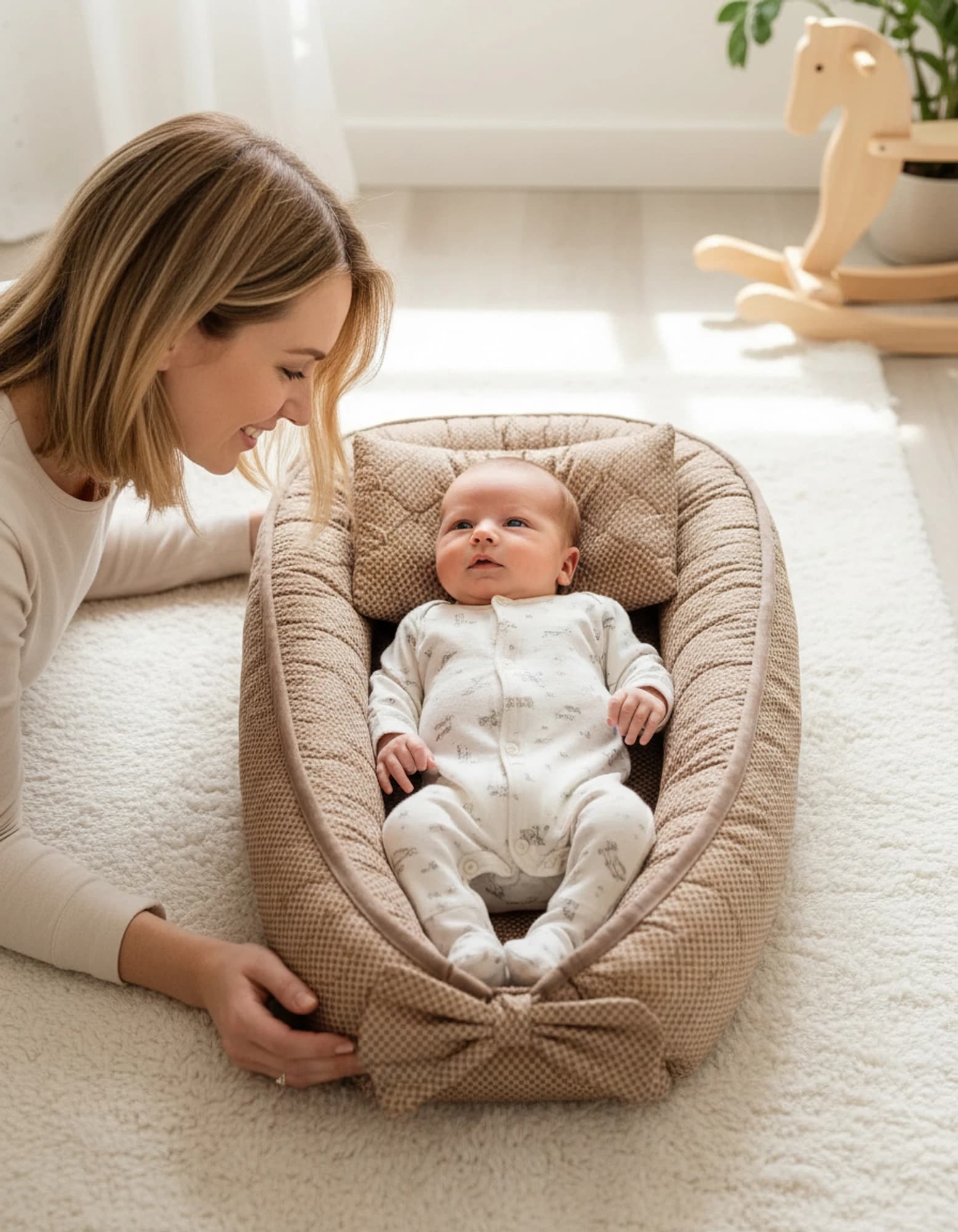 Tasinabilir Bebek Cantasi, Babynest, Anne Cantasi, Yatak Cantasi BabyNest görsel 5
