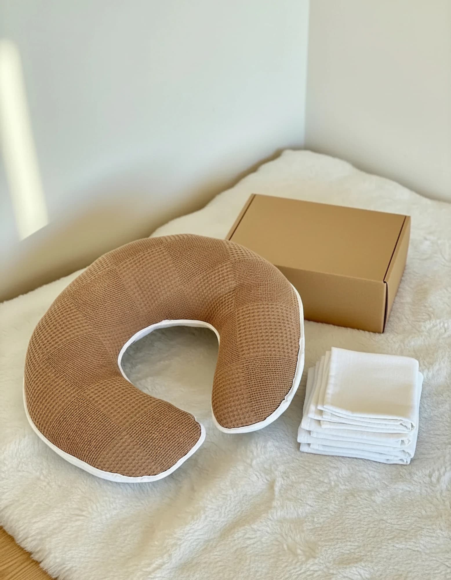Yatak - Ortopedik Yastik + Emzirme Yatigi Pike Ve Pamuk Kumas Desenli BabyNest görsel 8