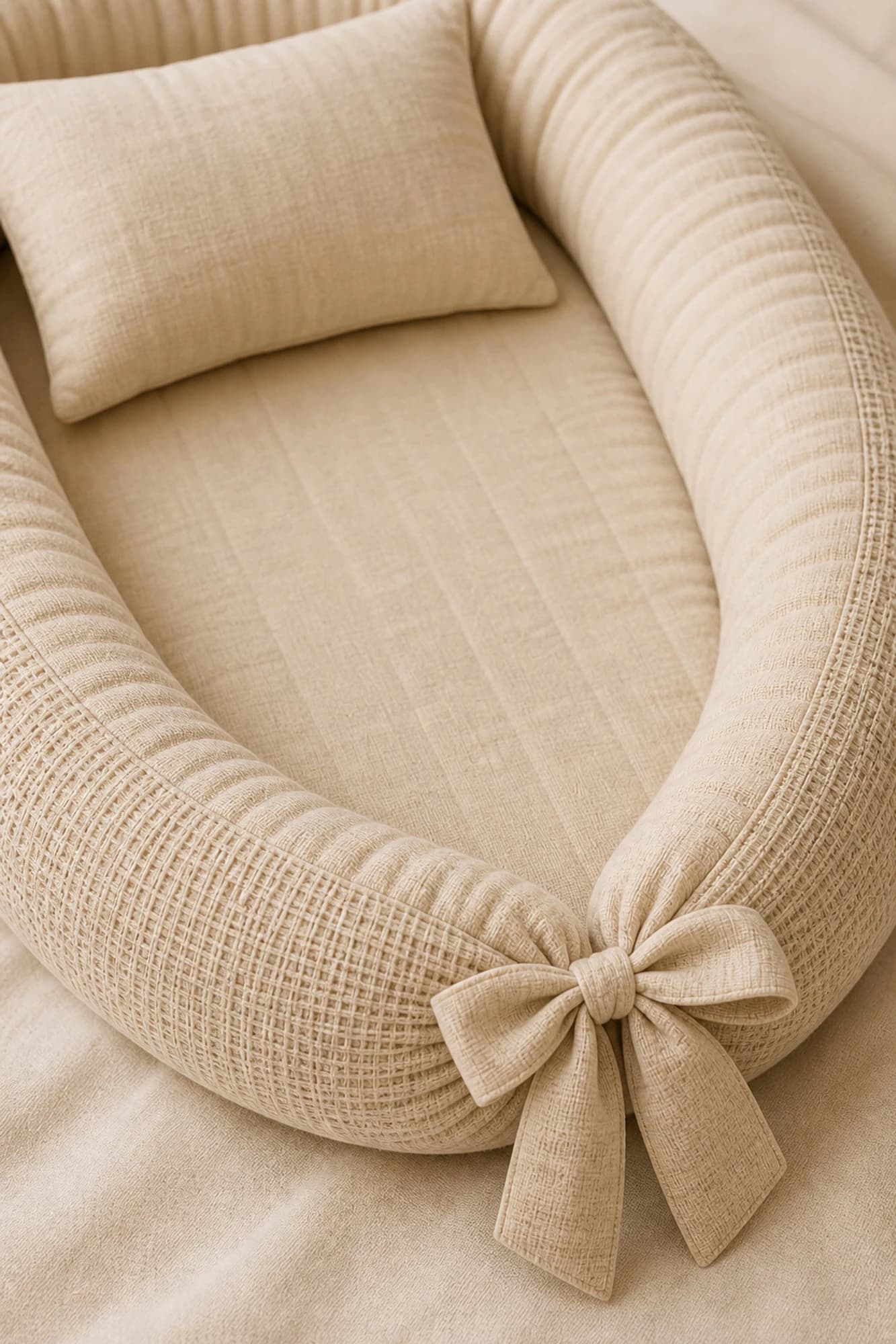 Yatak - Ortopedik Yastik Pike Ve Pamuk Kumas Desenli BabyNest BabyNest görsel 5
