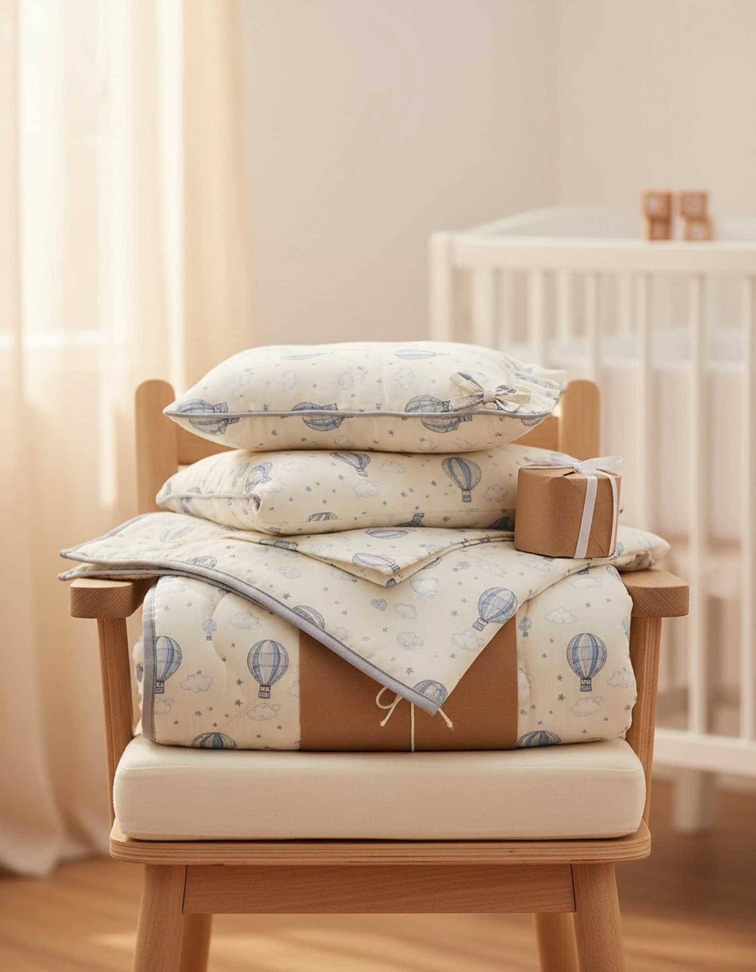 Muslin Ortu Cift Katli Pembe Yildiz Desen Ve Duz BabyNest görsel 7
