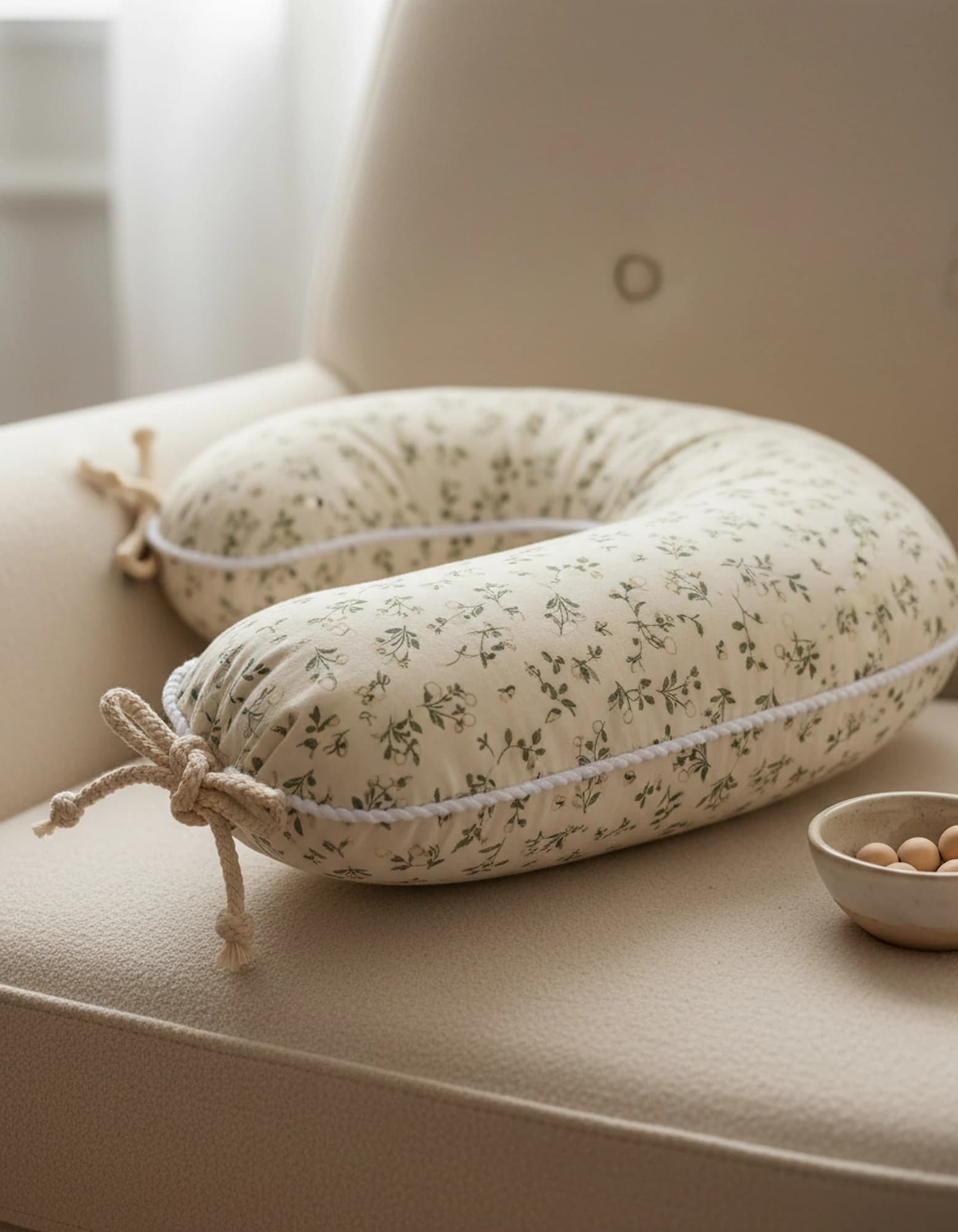 Yatak + Ortopedik Yastik + Emzirme Yastigi Gri Yildiz Ve Gri Zikzak Uc Urun Bir Arada BabyNest görsel 9