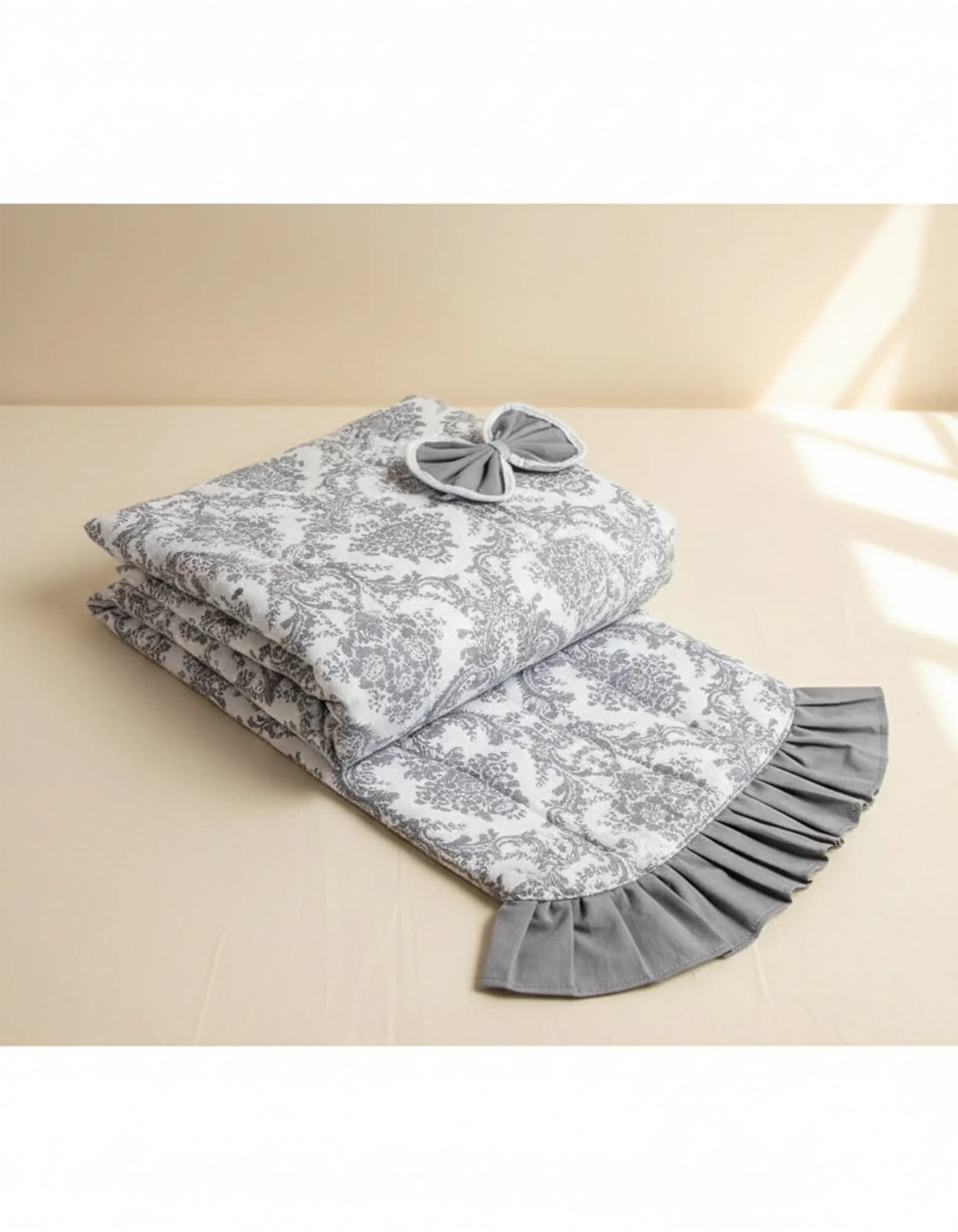 Tek Puset Ortusu %100 Pamuk Firfirli Gupurlu Elegant BabyNest görsel 3