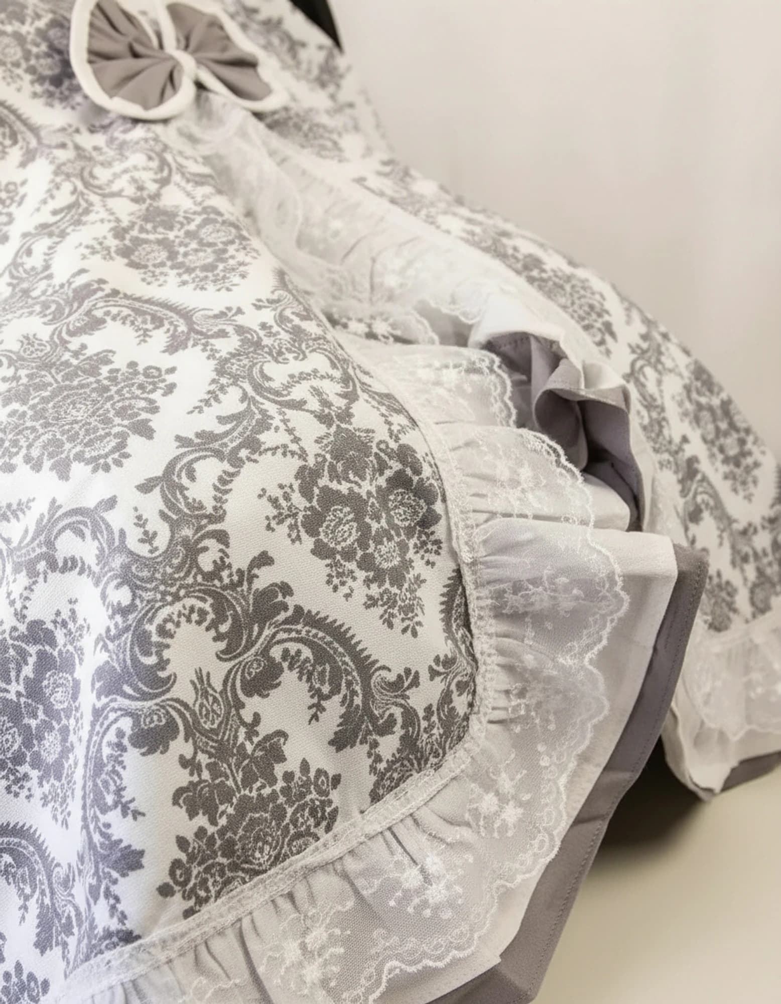 Tek Puset Ortusu %100 Pamuk Firfirli Gupurlu Elegant BabyNest görsel 7
