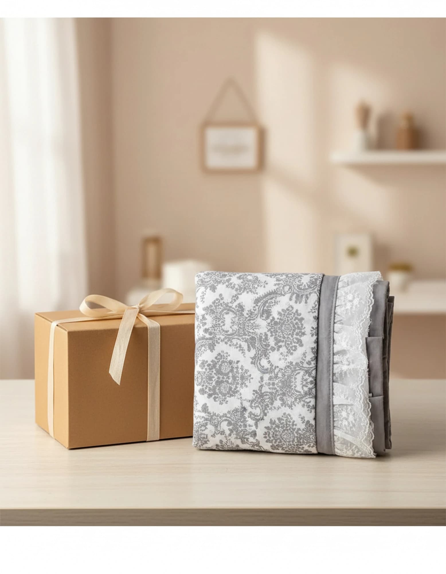 Tek Puset Ortusu %100 Pamuk Firfirli Gupurlu Elegant BabyNest görsel 8