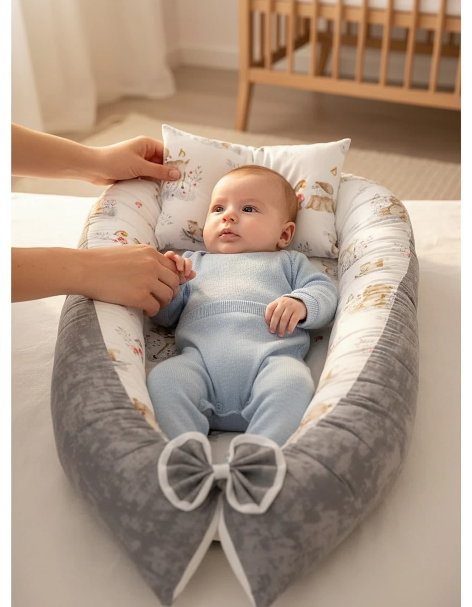 Yatak Ve Ortopedik Yastik Sevimli Dostlar Natural Renkler BabyNest görsel 4
