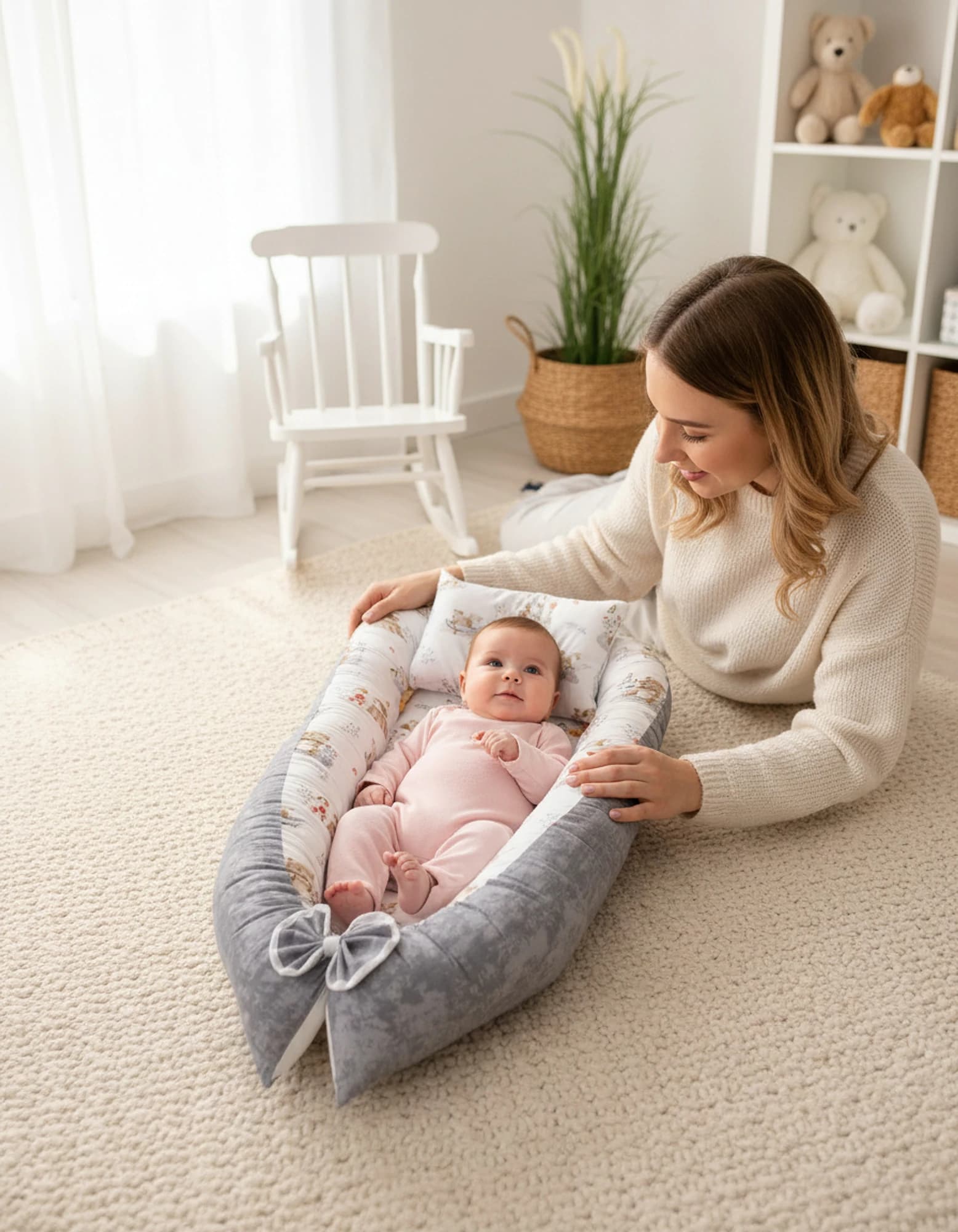 Yatak Ve Ortopedik Yastik Sevimli Dostlar Natural Renkler BabyNest görsel 8