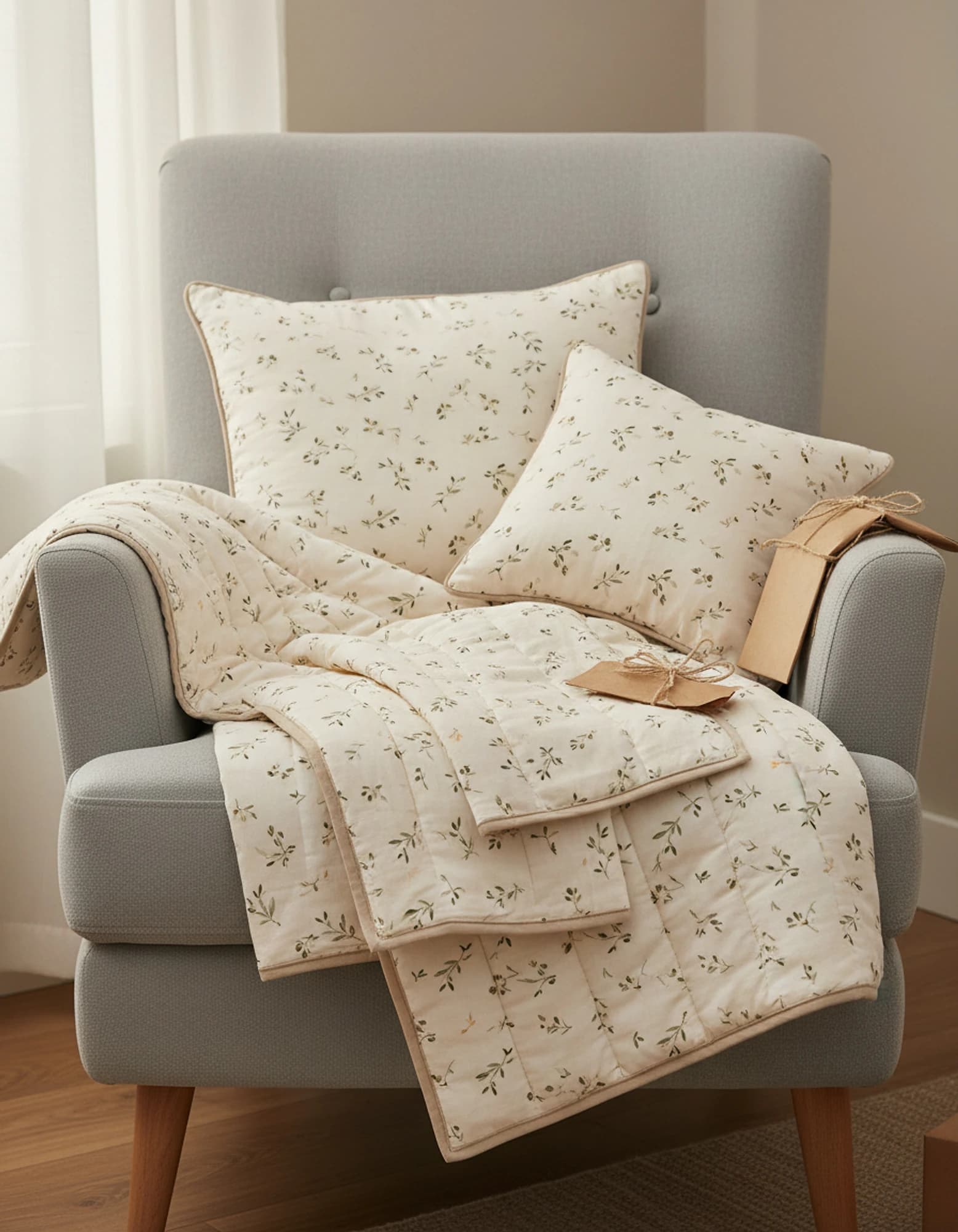 Muslin Ortu Cift Katli Mavi Yildiz Desen Ve Duz Beyaz BabyNest görsel 7