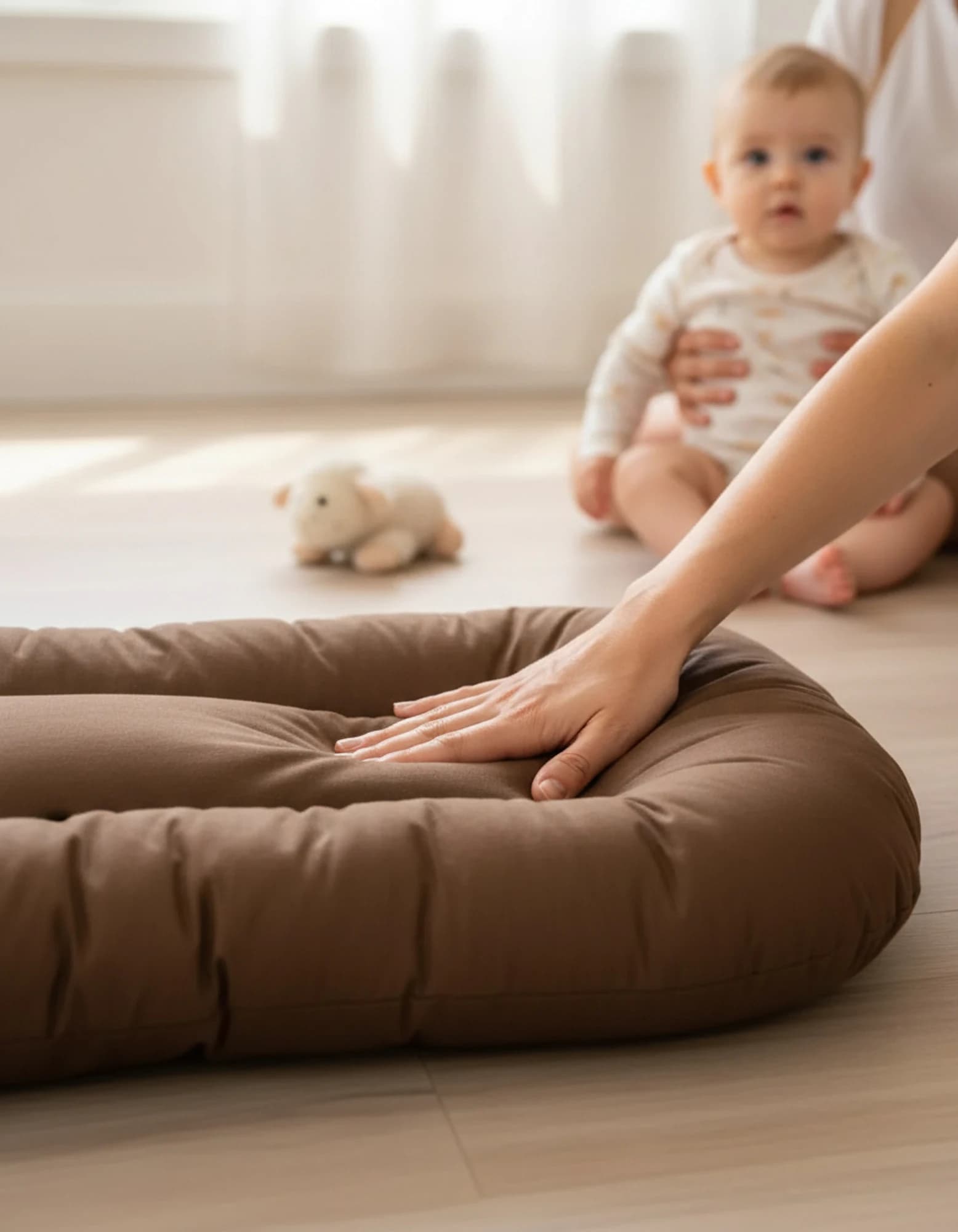 Oval Bebek Yataklari - Yatagi Duz Renkler BabyNest görsel 6