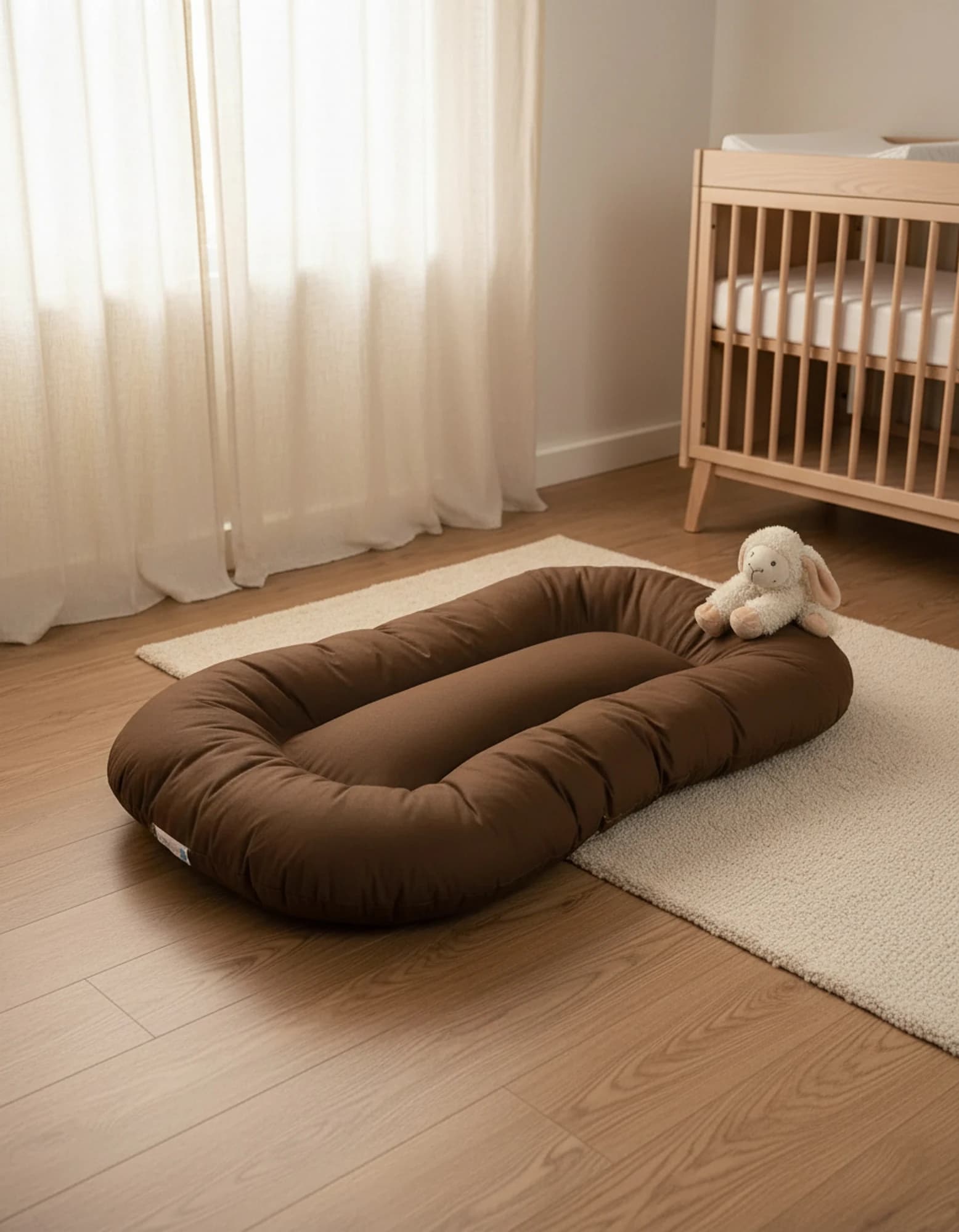 Oval Bebek Yataklari - Yatagi Duz Renkler BabyNest görsel 7