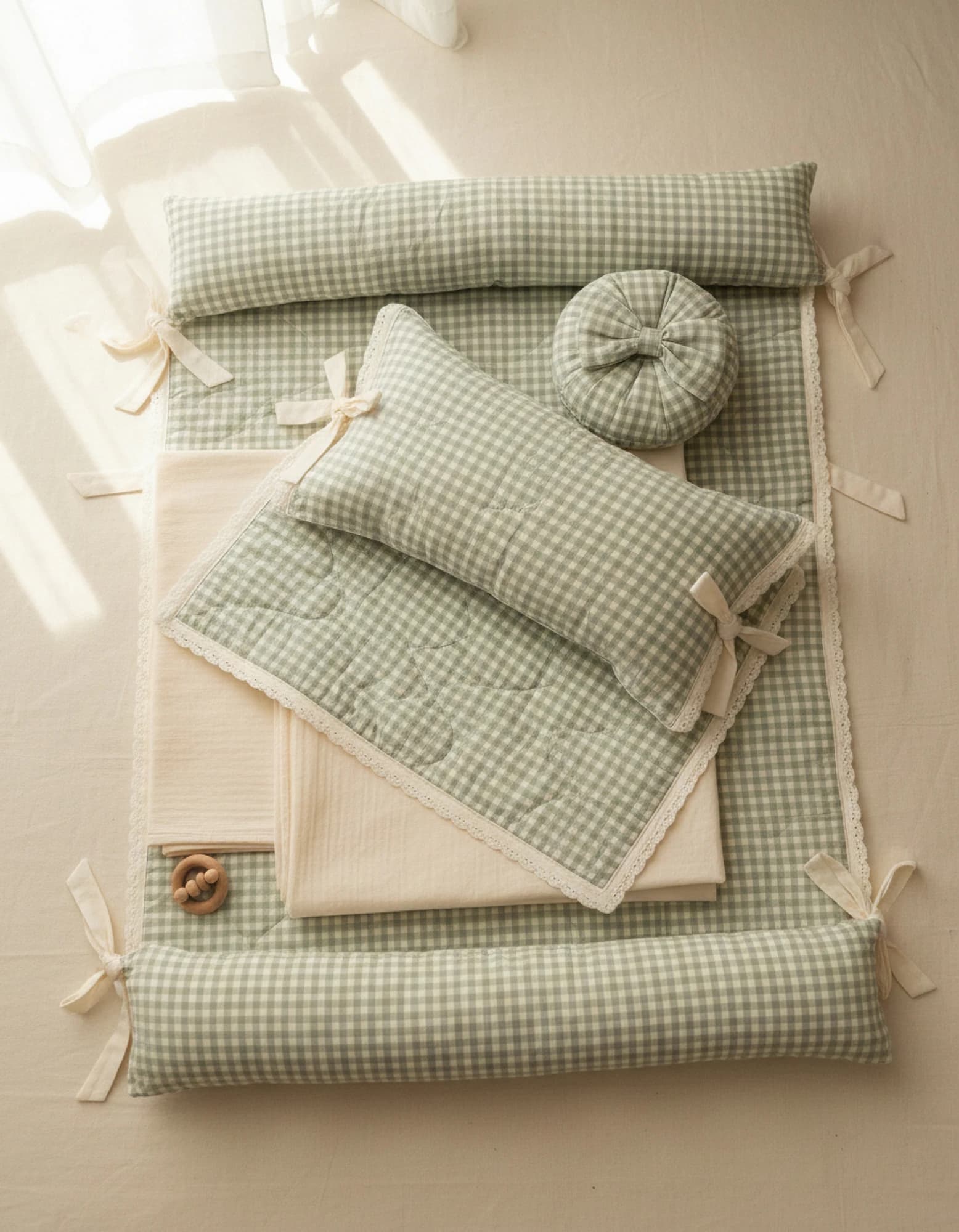 Full Set 9 Parca Krem yıldız zıgzak Takim BabyNest görsel 2