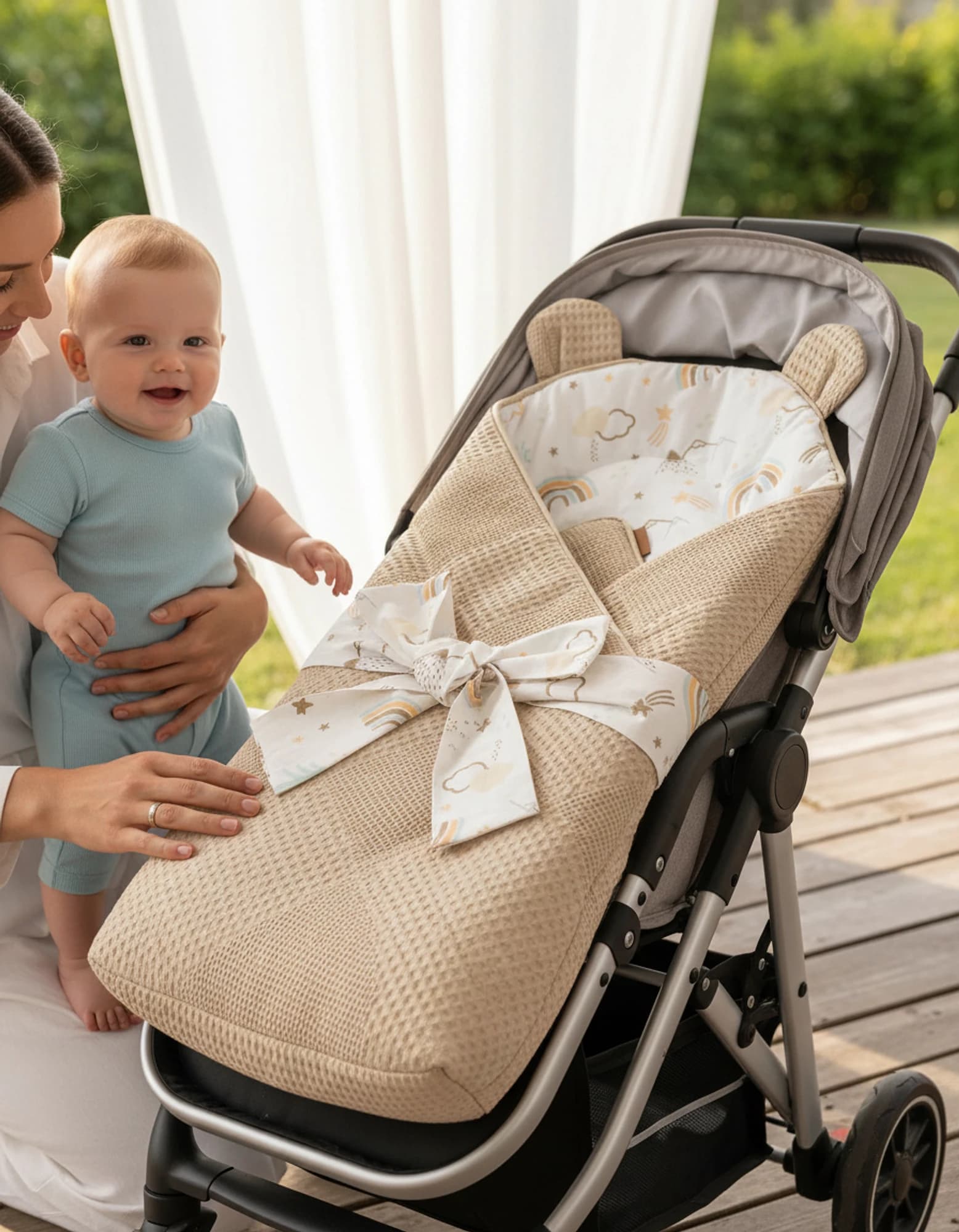 Kundak Pikeli Ve Pamuklu Gokkusagi Model BabyNest görsel 9