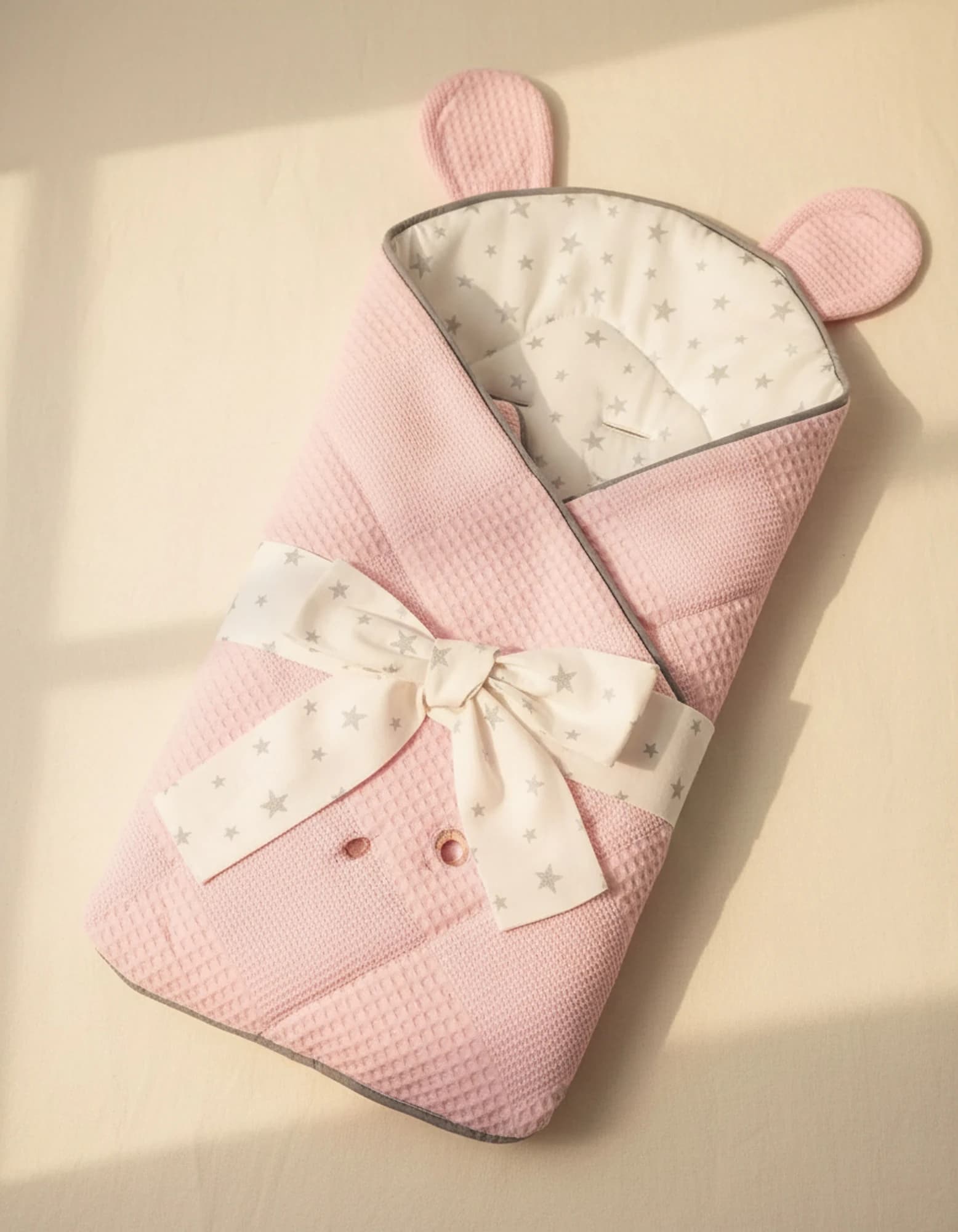 Kundak Pikeli Ve Pamuklu Pembe BabyNest görsel 3