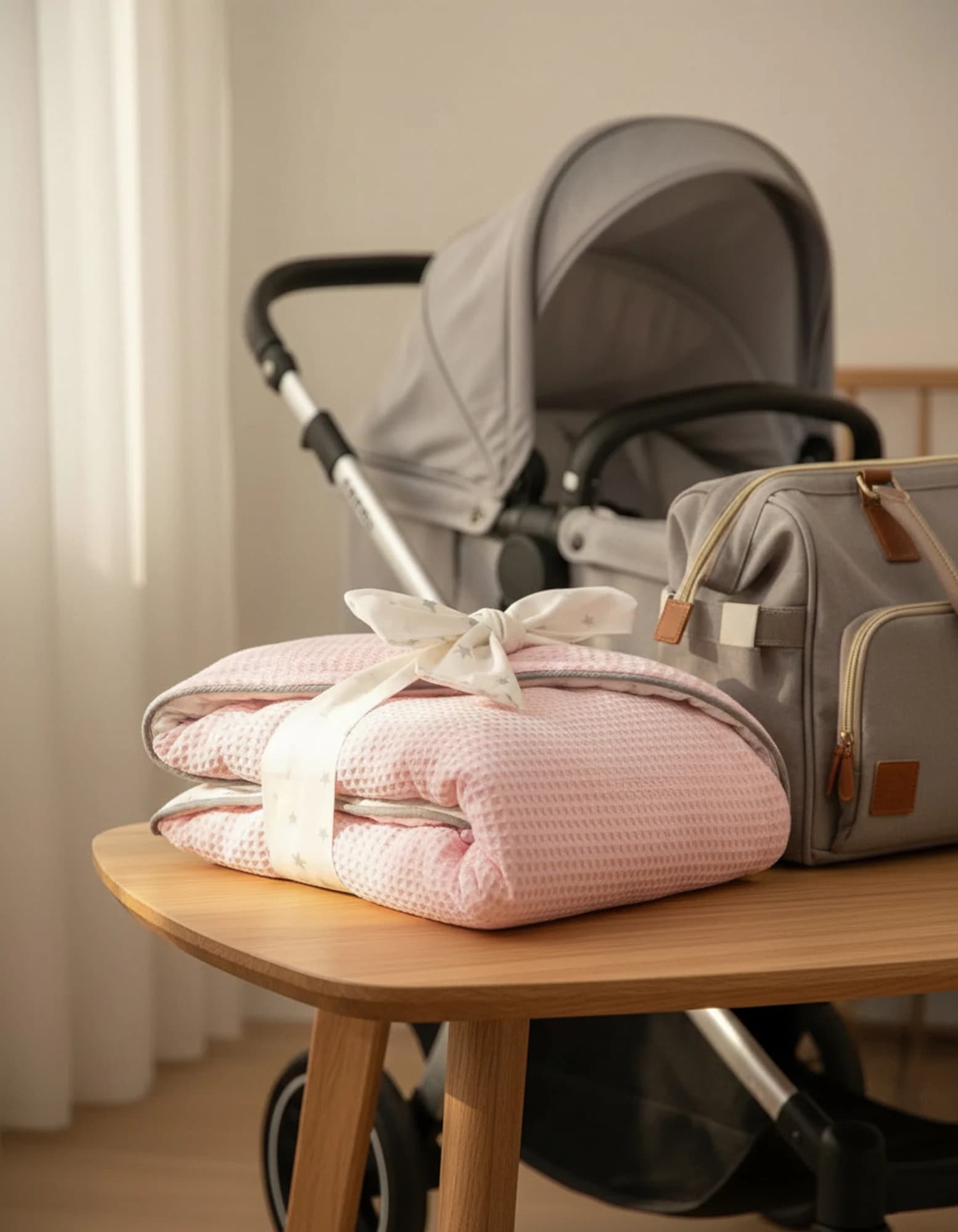 Kundak Pikeli Ve Pamuklu Pembe BabyNest görsel 7
