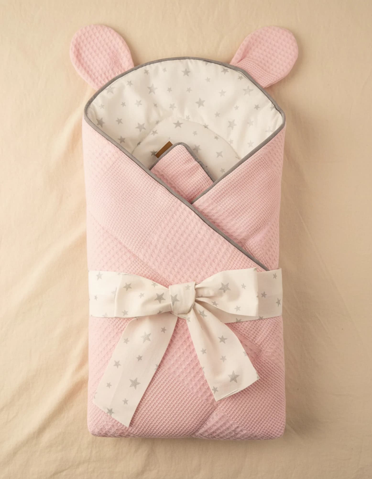 Kundak Pikeli Ve Pamuklu Pembe BabyNest görsel 8