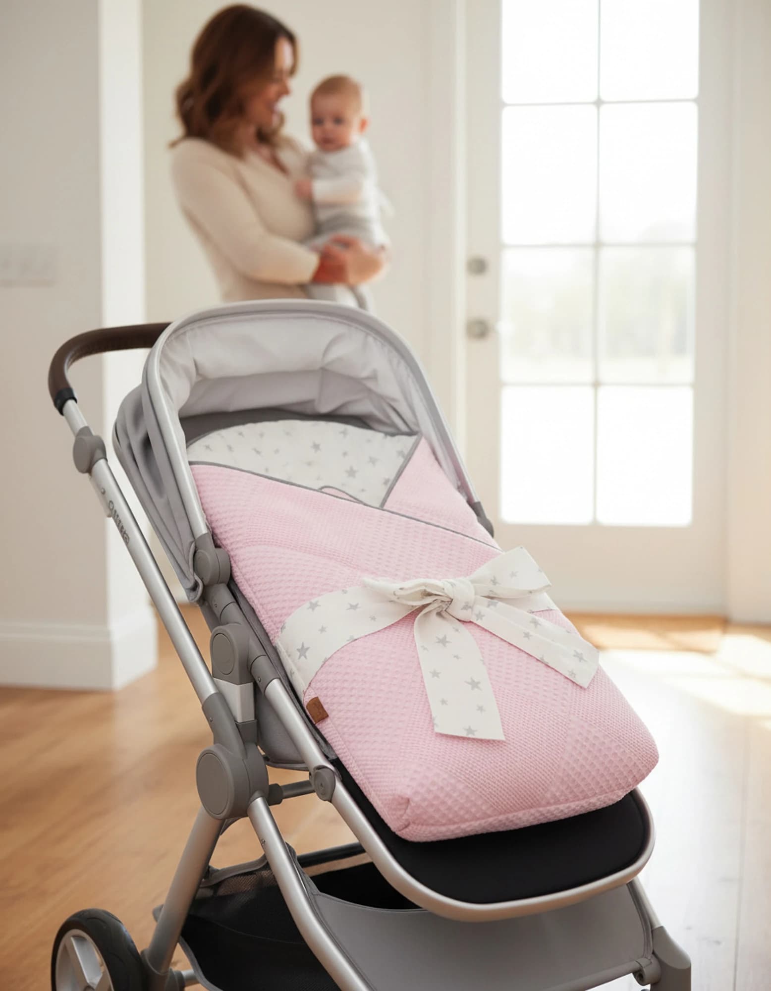 Kundak Pikeli Ve Pamuklu Pembe BabyNest görsel 10