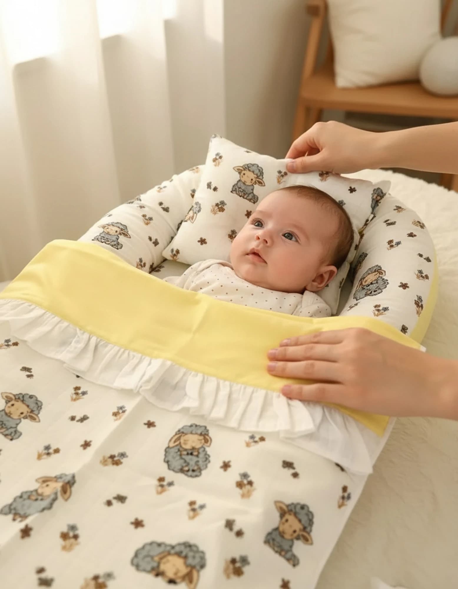 3 Urun Yatak - Ortopedik Yastik - Ince Ortu Kuzulu