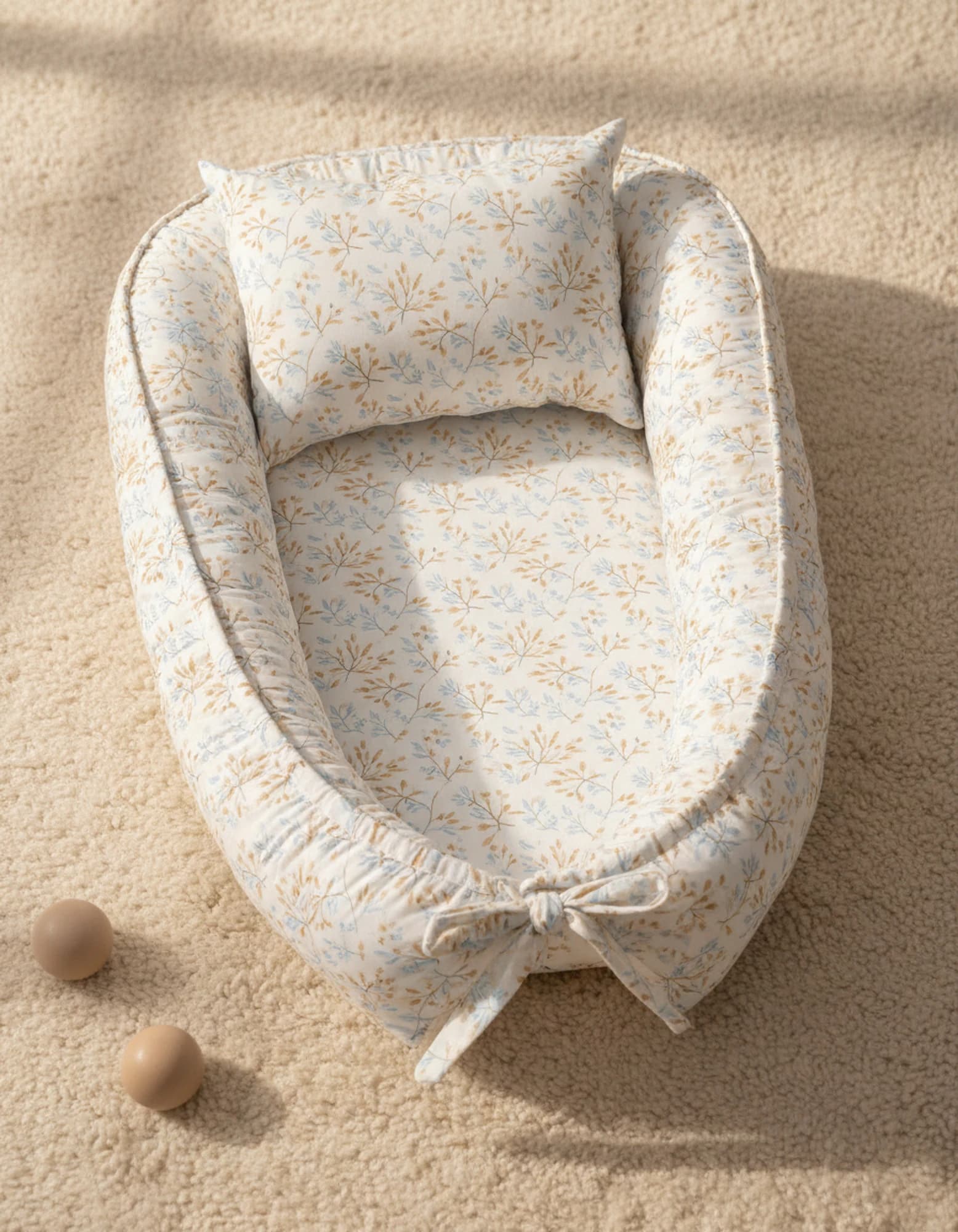 Yatak Ve Ortopedik Yastik Mint Ve Gri Cizgili BabyNest görsel 3