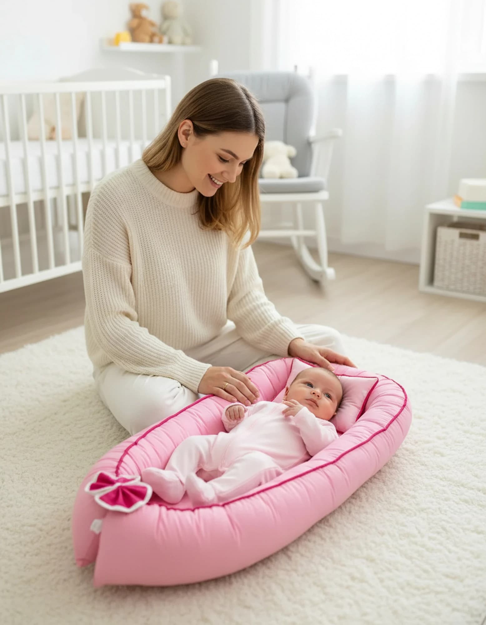 Yatak ve Ortopedik Yastik Pembe Yildiz Fitilli