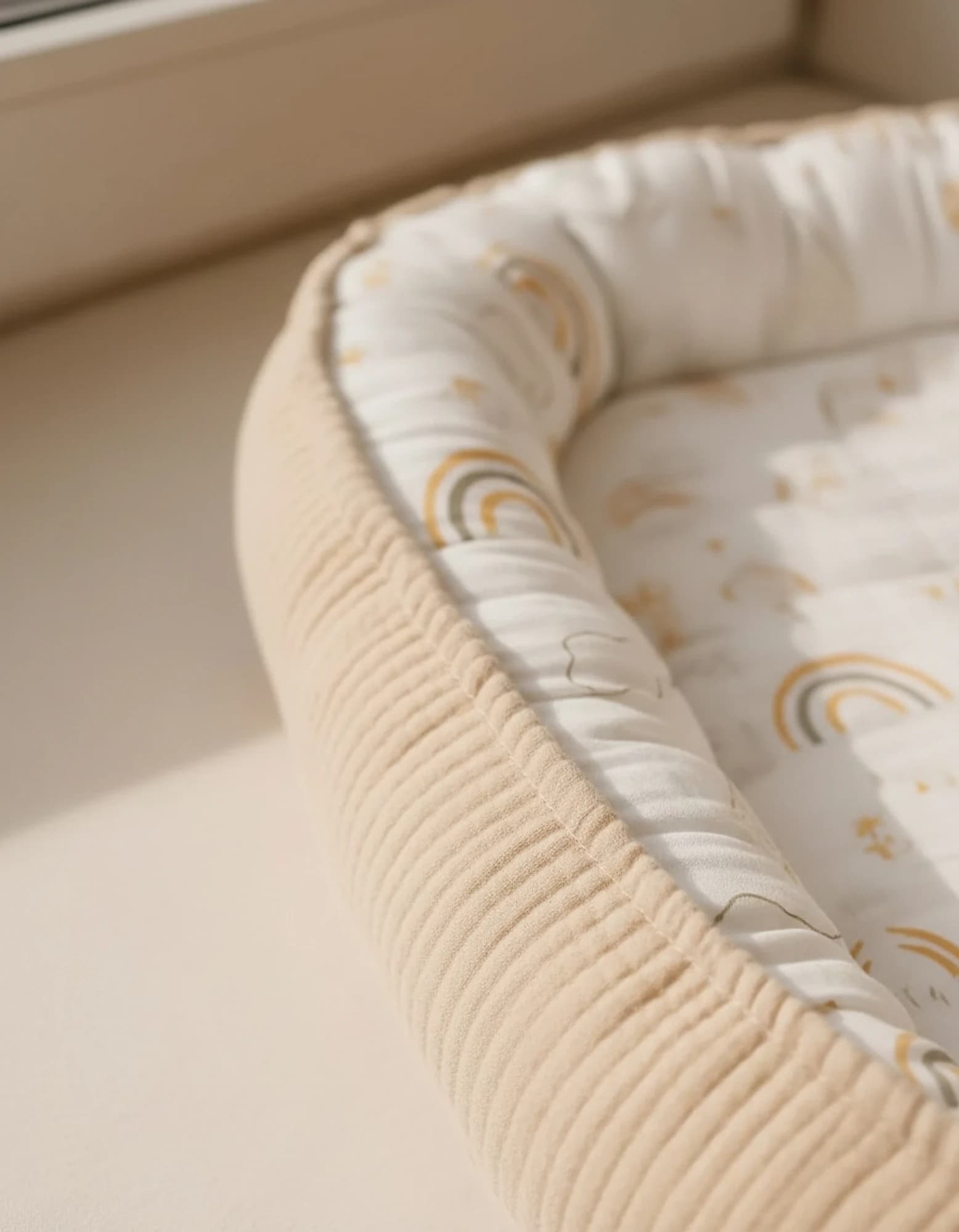 Yatak - Ortopedik Yastik Pike Ve Pamuk Kumas Gokkusagi BabyNest görsel 4