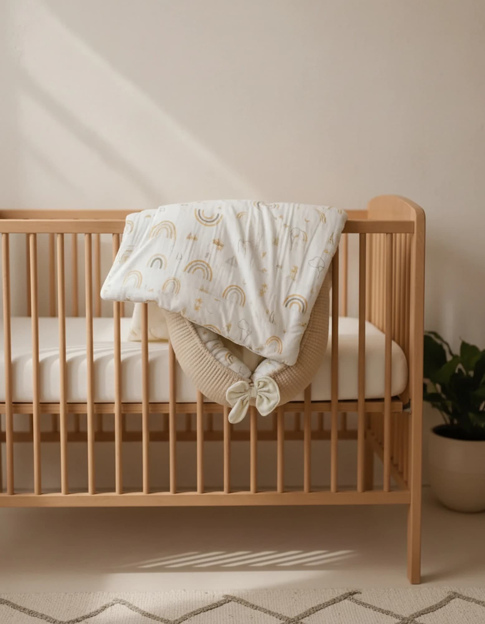 Yatak - Ortopedik Yastik Pike Ve Pamuk Kumas Gokkusagi BabyNest görsel 5