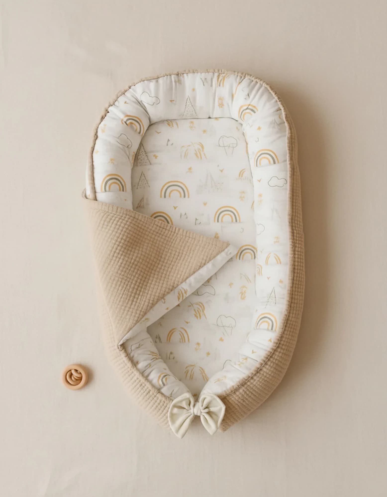 Yatak - Ortopedik Yastik Pike Ve Pamuk Kumas Gokkusagi BabyNest görsel 9