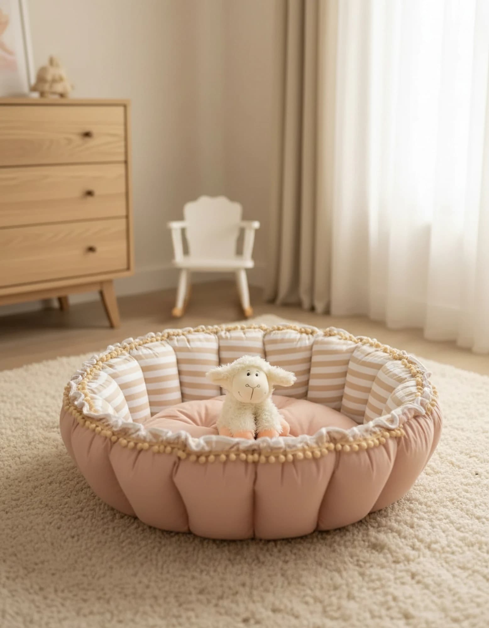 Yuvarlak Oyun Minderi BabyNest görsel 7