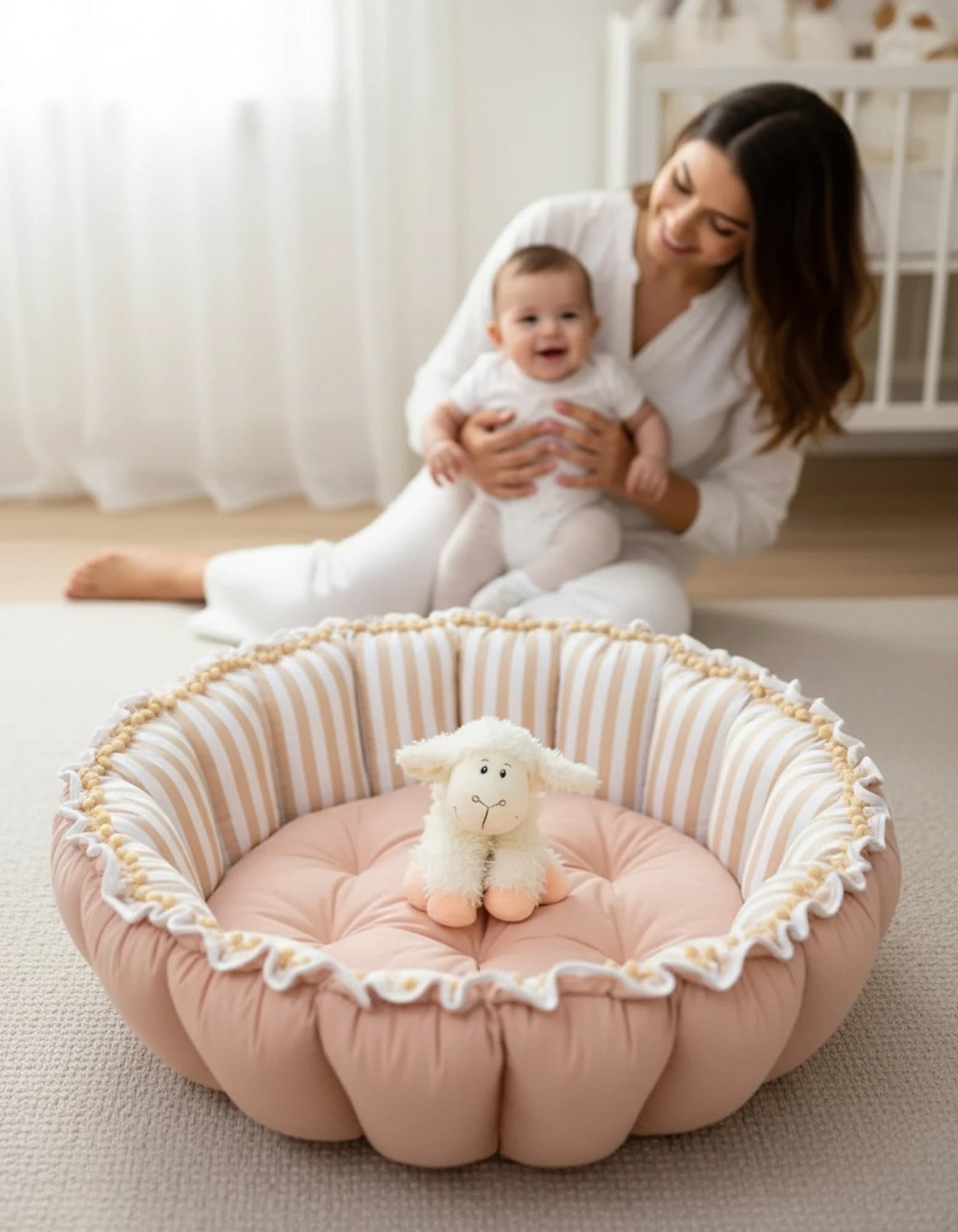 Yuvarlak Oyun Minderi BabyNest görsel 11