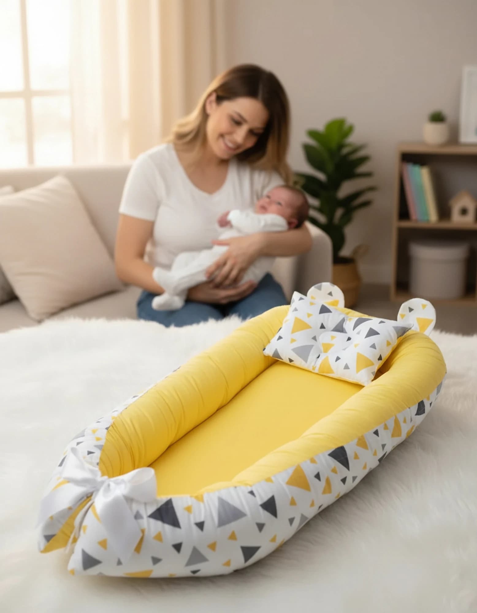 Yatak Ve Ortopedik Yastik Ucgen SARI