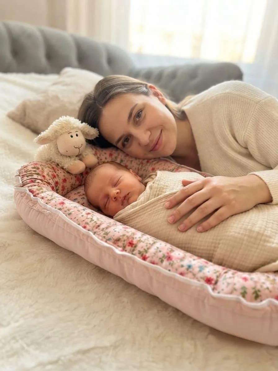 Oval yenidoğan beşik içi Babynest