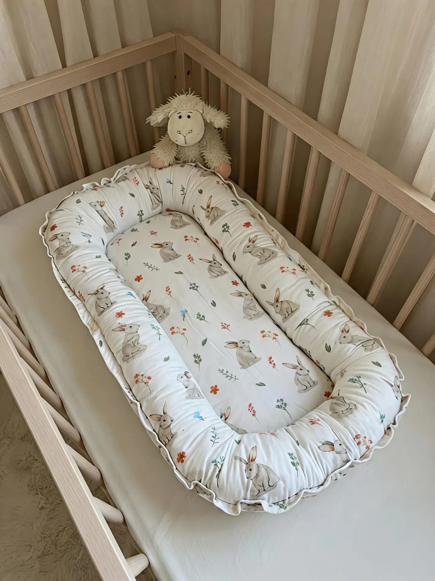 Oval yenidoğan beşik içi Babynest Tavşanlı
