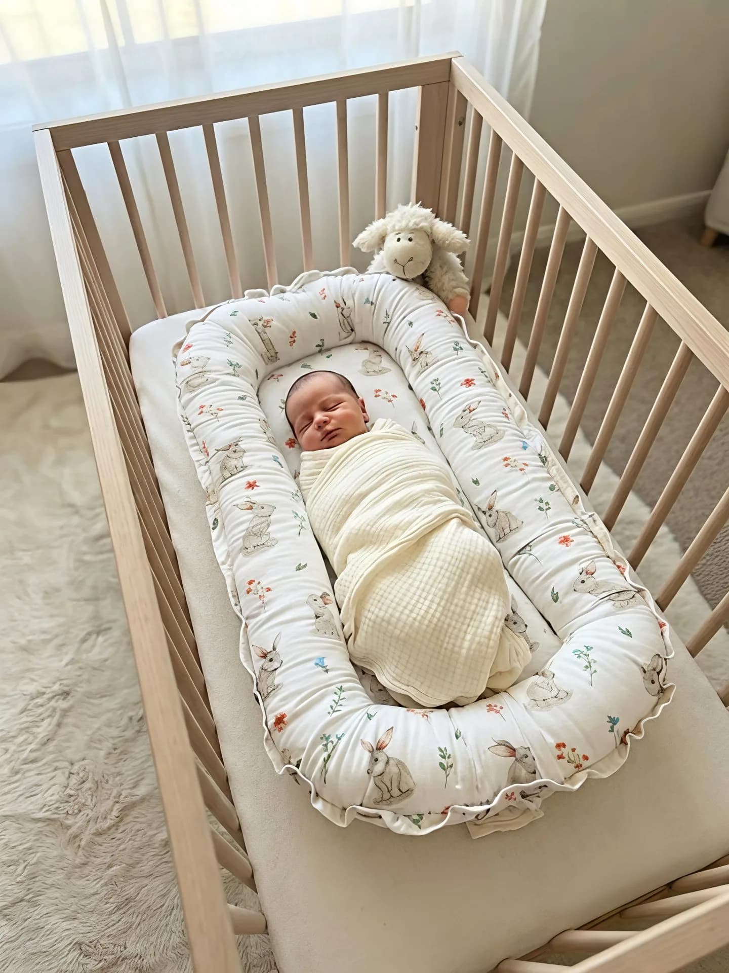 Oval yenidoğan beşik içi Babynest Tavşanlı