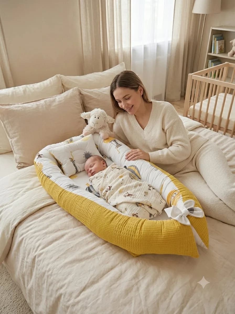 Babynest Sarı pikeli uçan balonlu