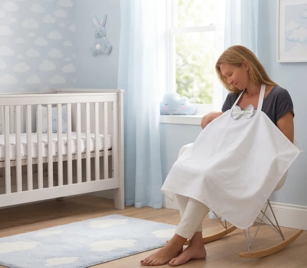 Full set 11 parça Mavi beyaz Fırfırlı babynest seti