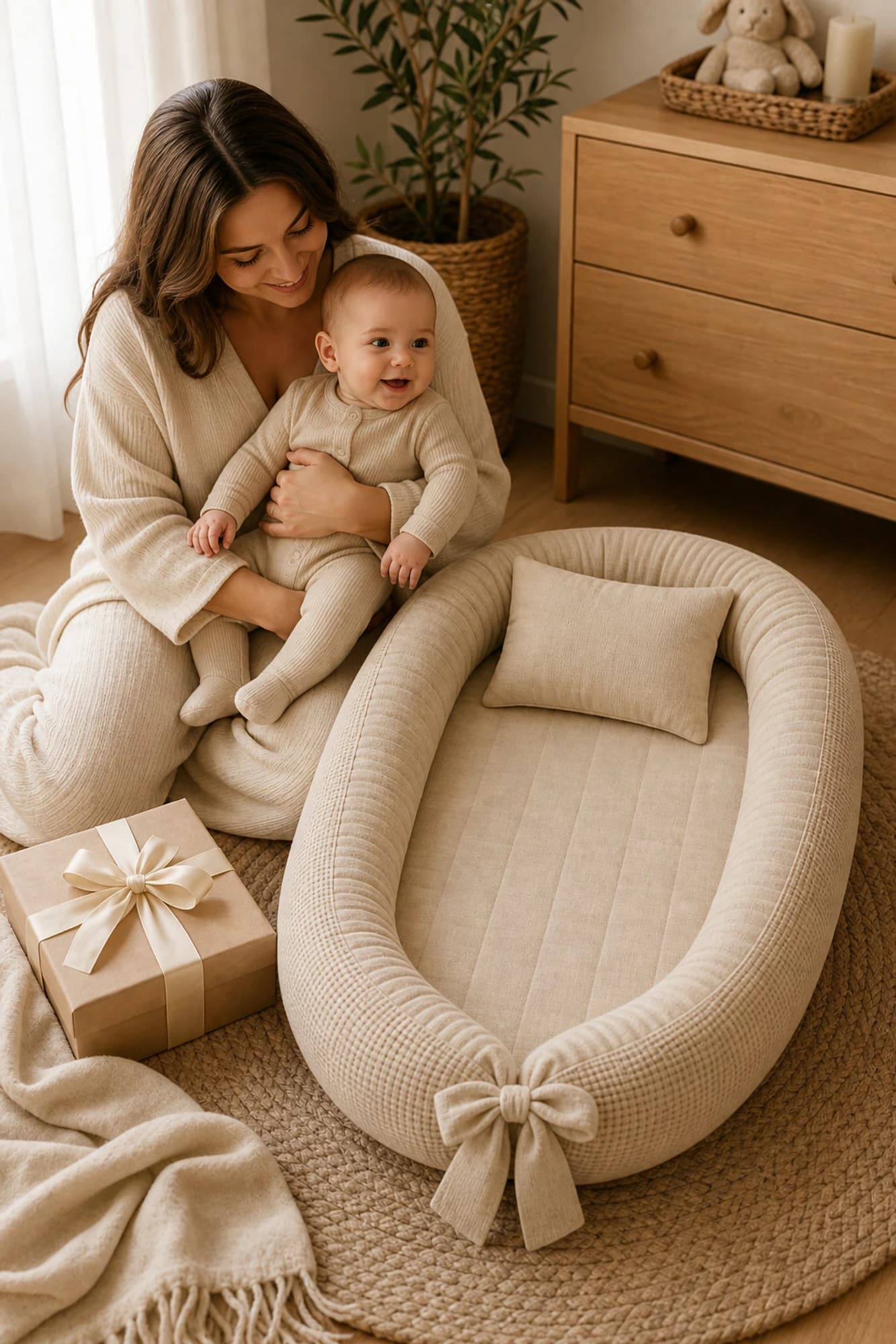 Yatak - Ortopedik Yastik Pike Ve Pamuk Kumas Desenli BabyNest BabyNest görsel 6