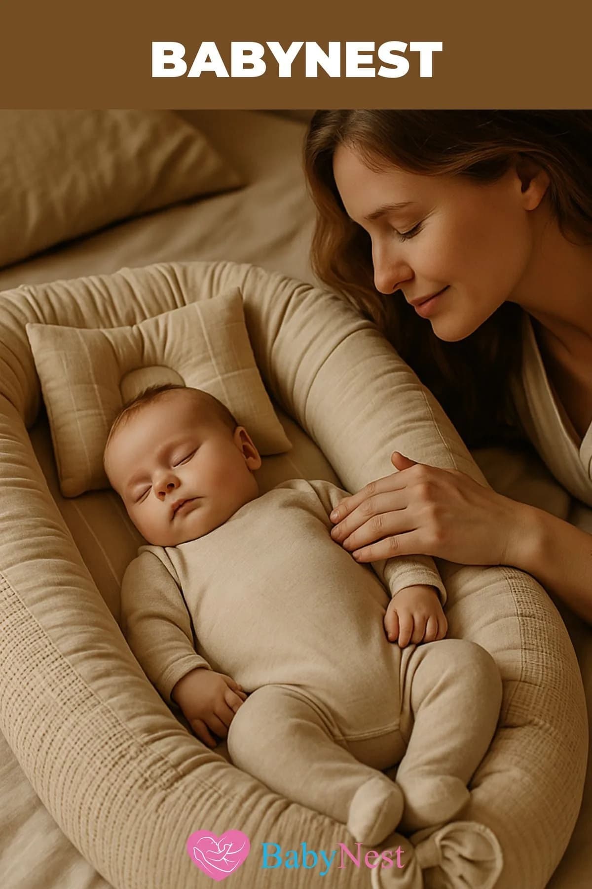 Yatak - Ortopedik Yastik Pike Ve Pamuk Kumas Desenli BabyNest BabyNest