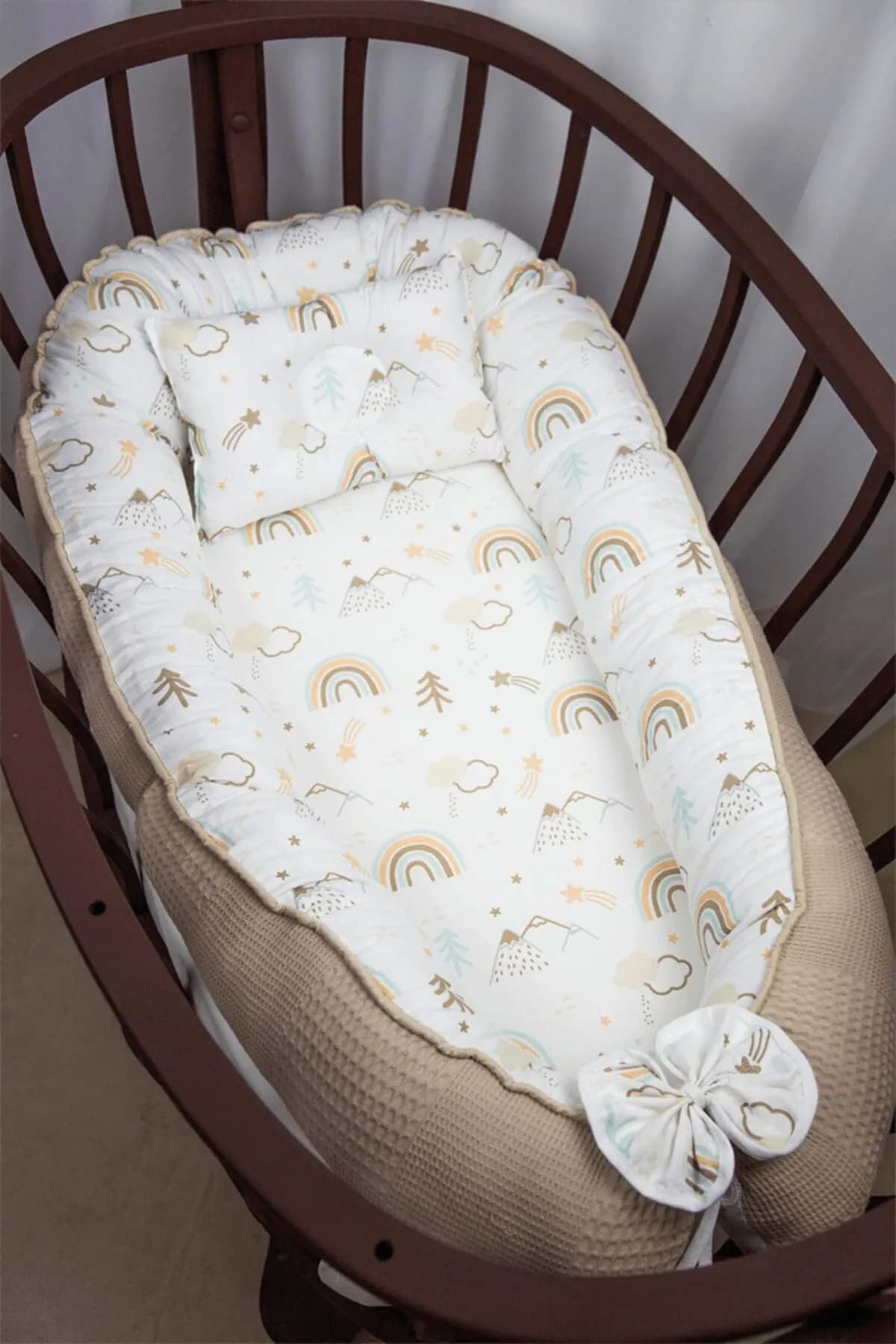 Yatak Ve Ortopedik Yastik Pike Kumas Ve Pamuk Kumas Gokkusagi BabyNest