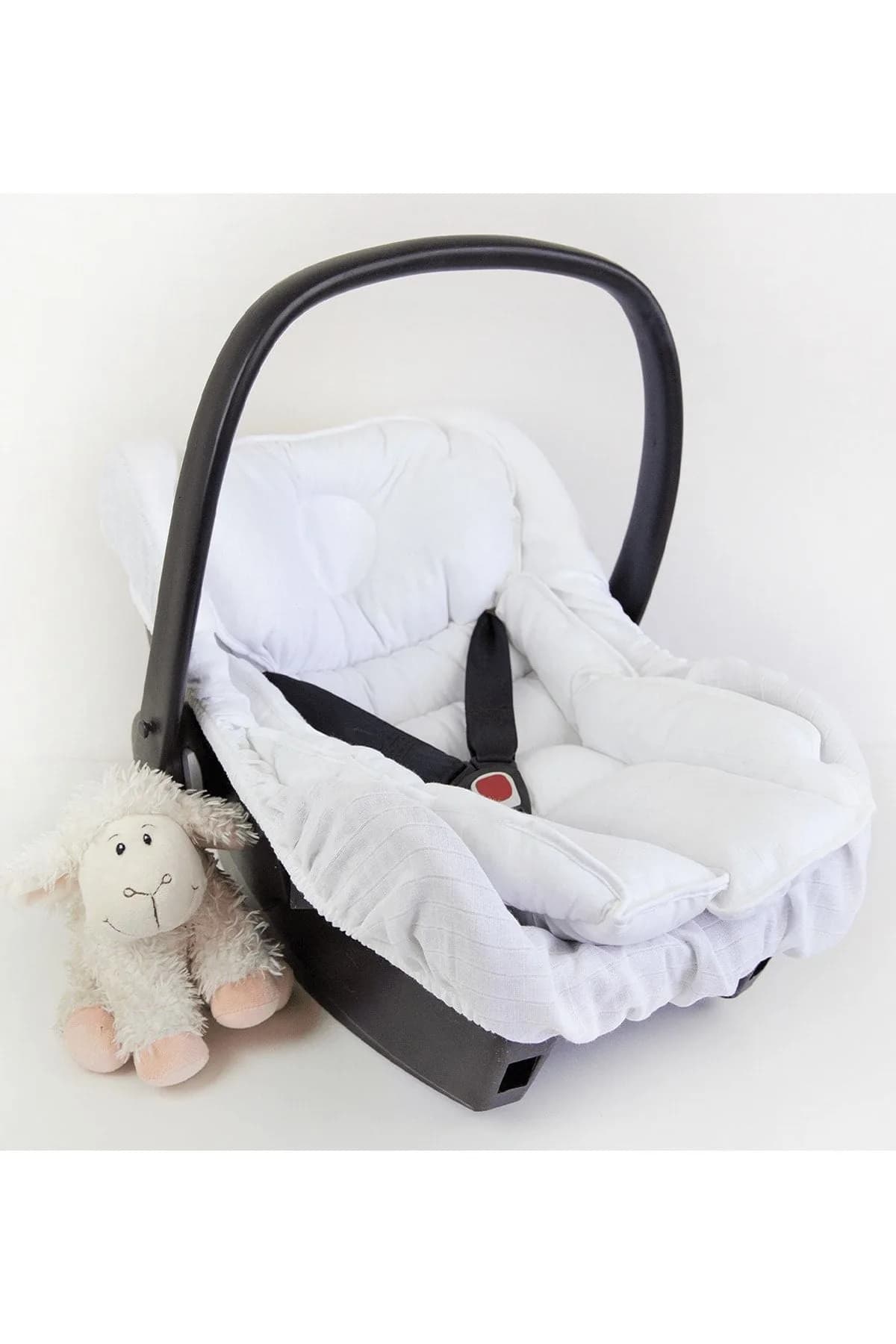 Puset Minderi Ve Puset Carsafi %100 Pamuk Beyaz Muslin BabyNest