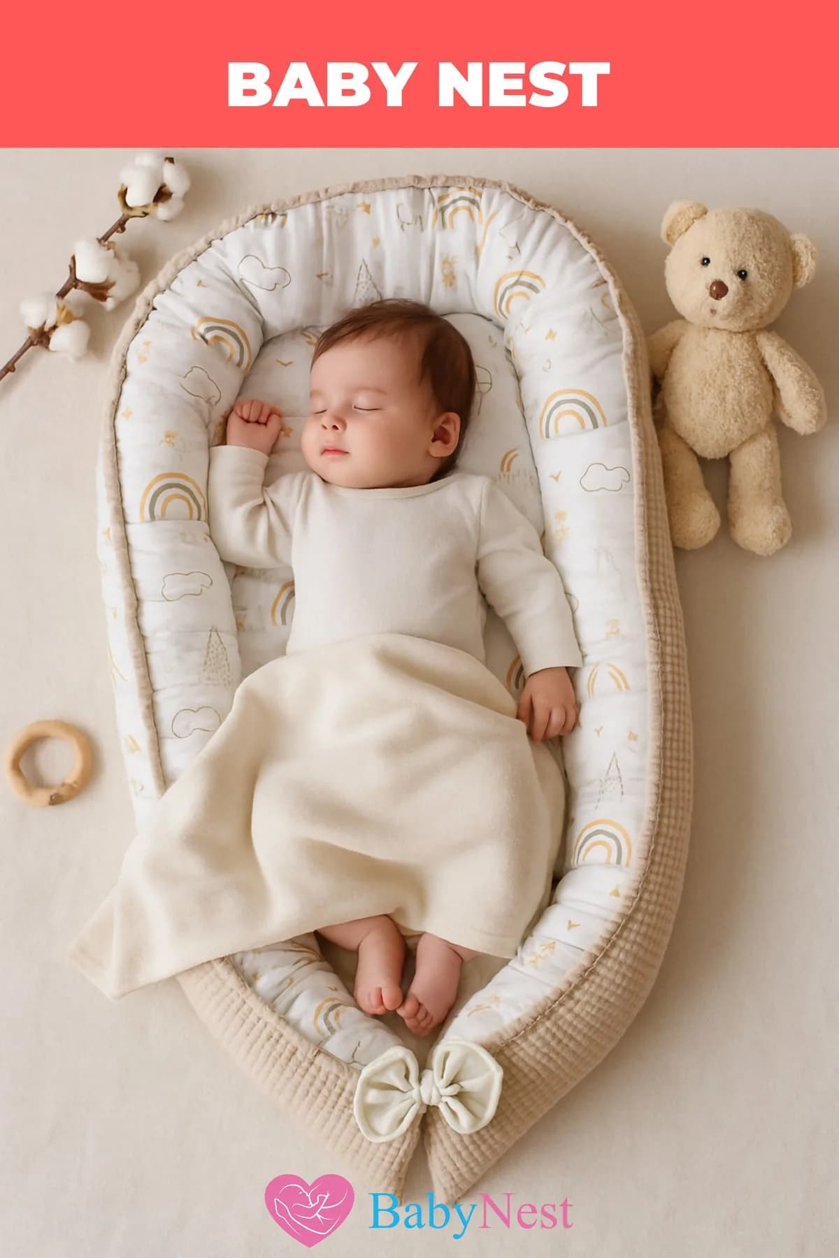 BabyNest seti uyku ve bakım ürünleri