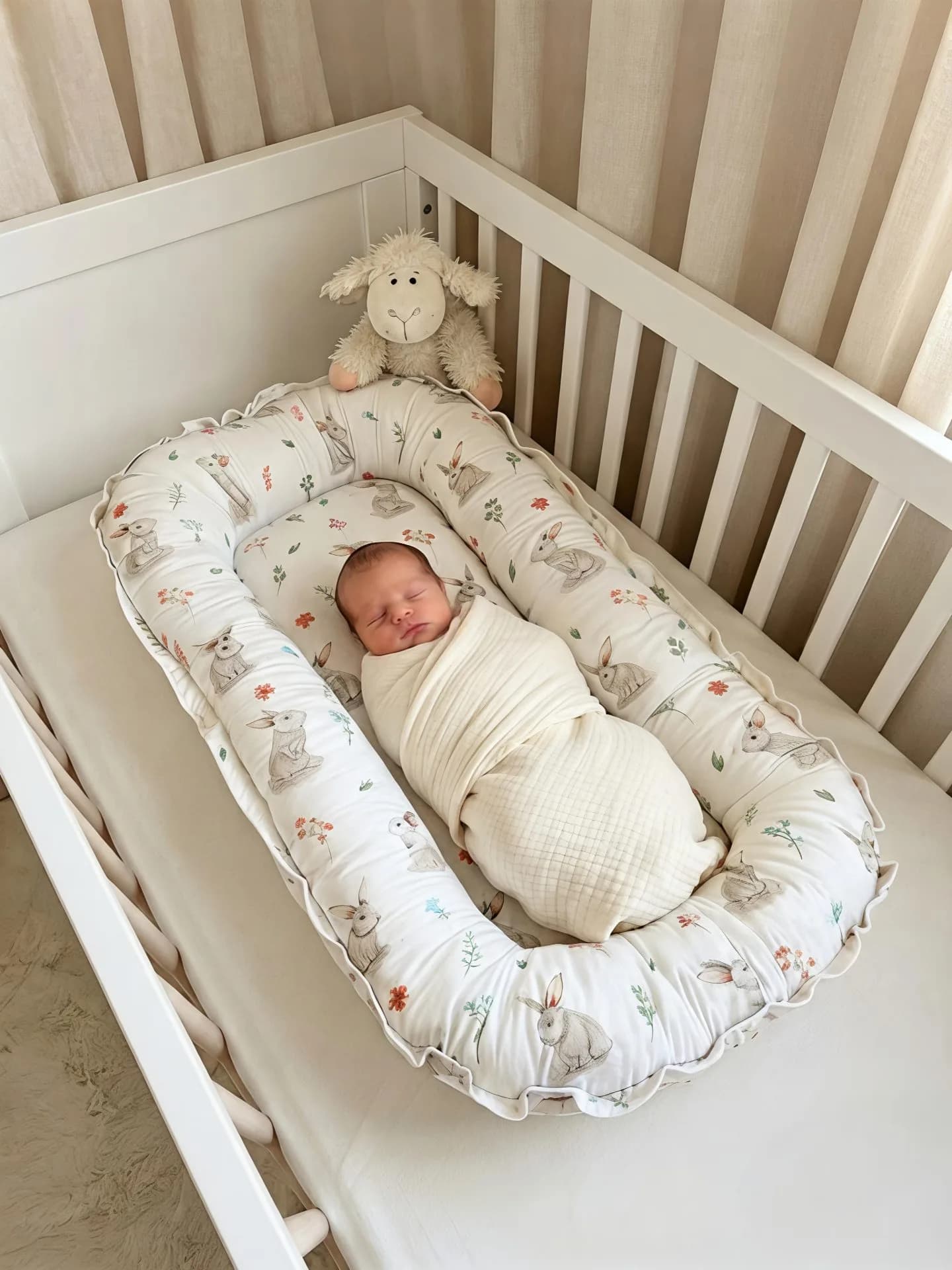 Oval yenidoğan beşik içi Babynest Tavşanlı