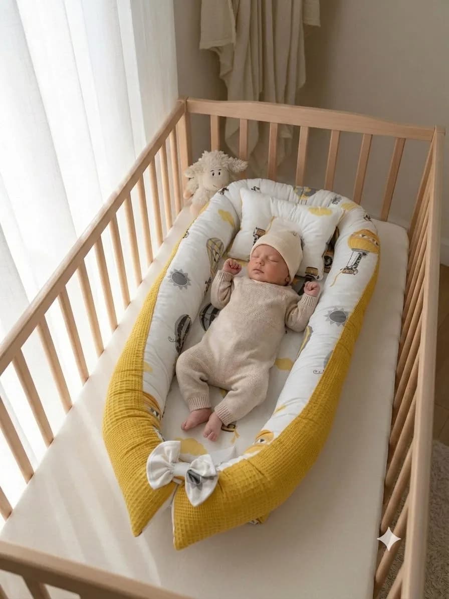 Babynest Sarı pikeli uçan balonlu