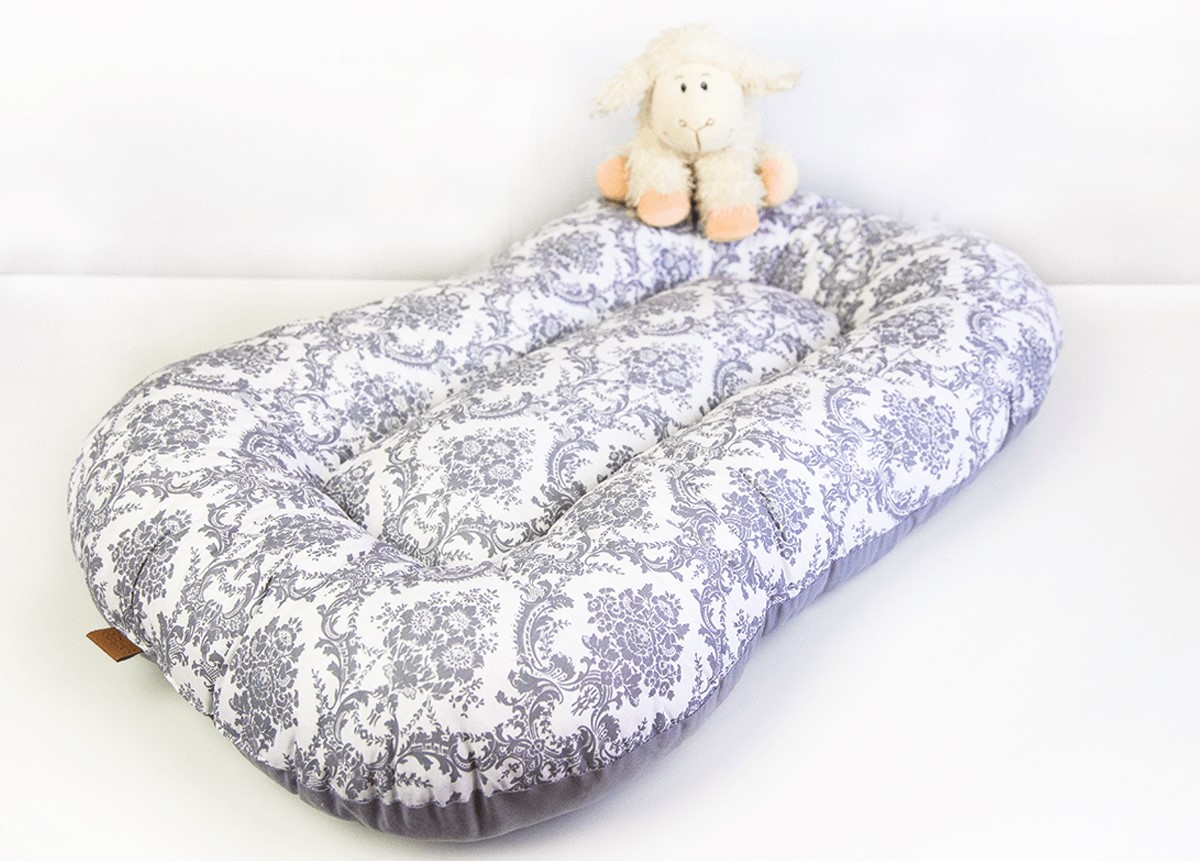 Oval Babynest Gri Elegant