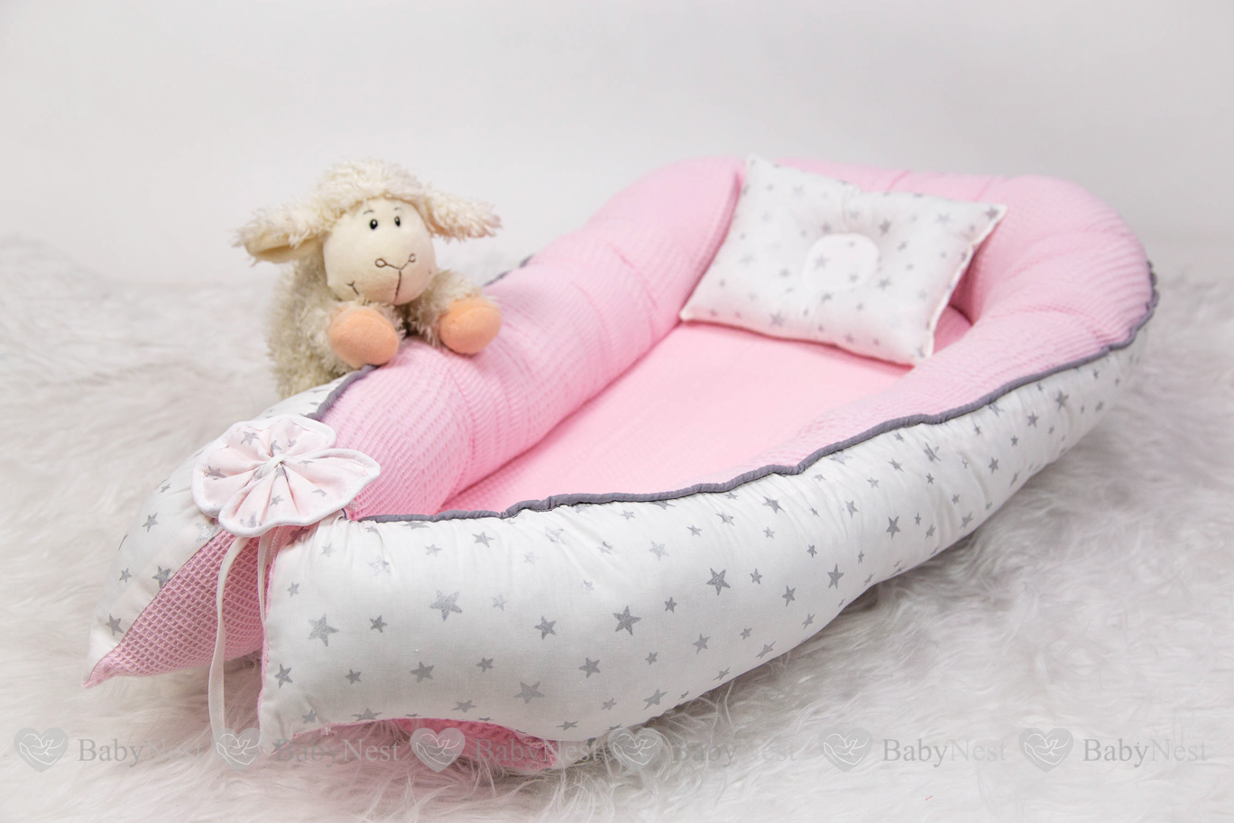 Babynest Pembe Pike Ve Gri Yıldız