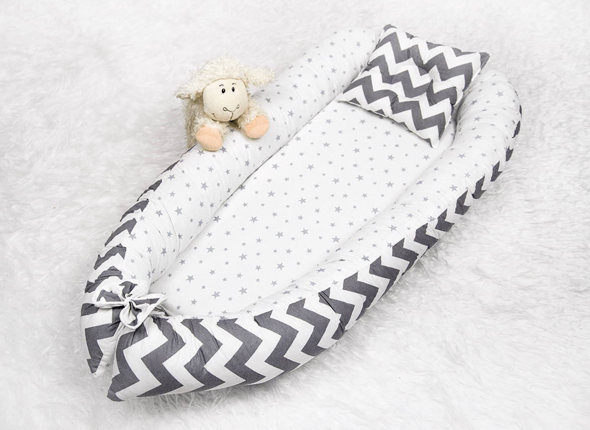 Babynest Minik Yıldız Ve Gri Kalın Zikzak