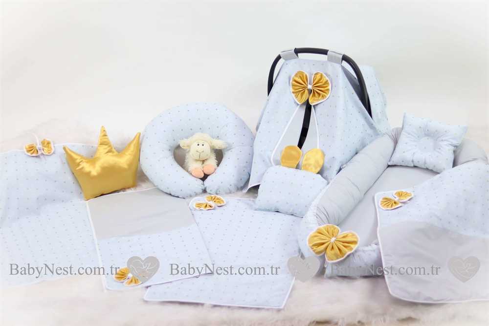 Babynest Full Seti Bronz Gold Puantiye