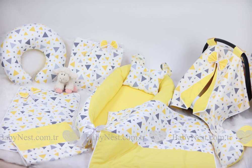 Babynest Full Seti Sarı Üçgen